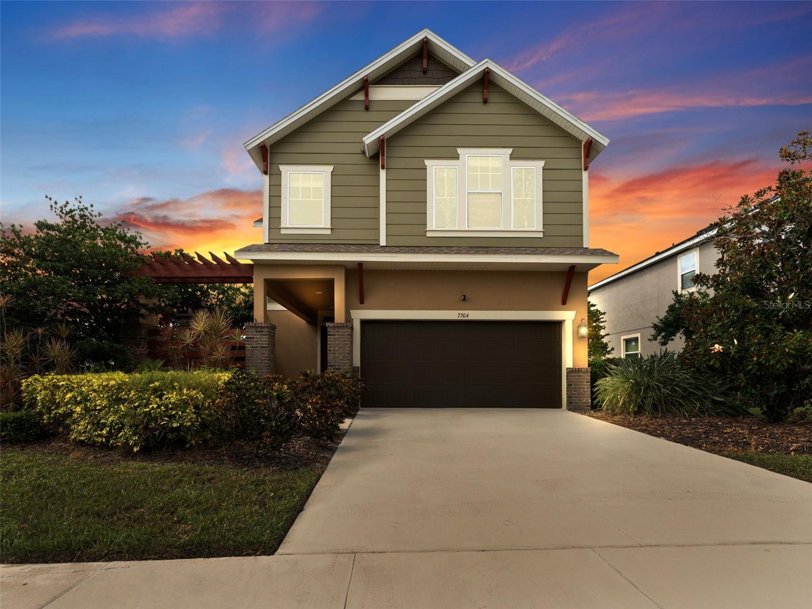 Front View with a Pretty Sunset!
