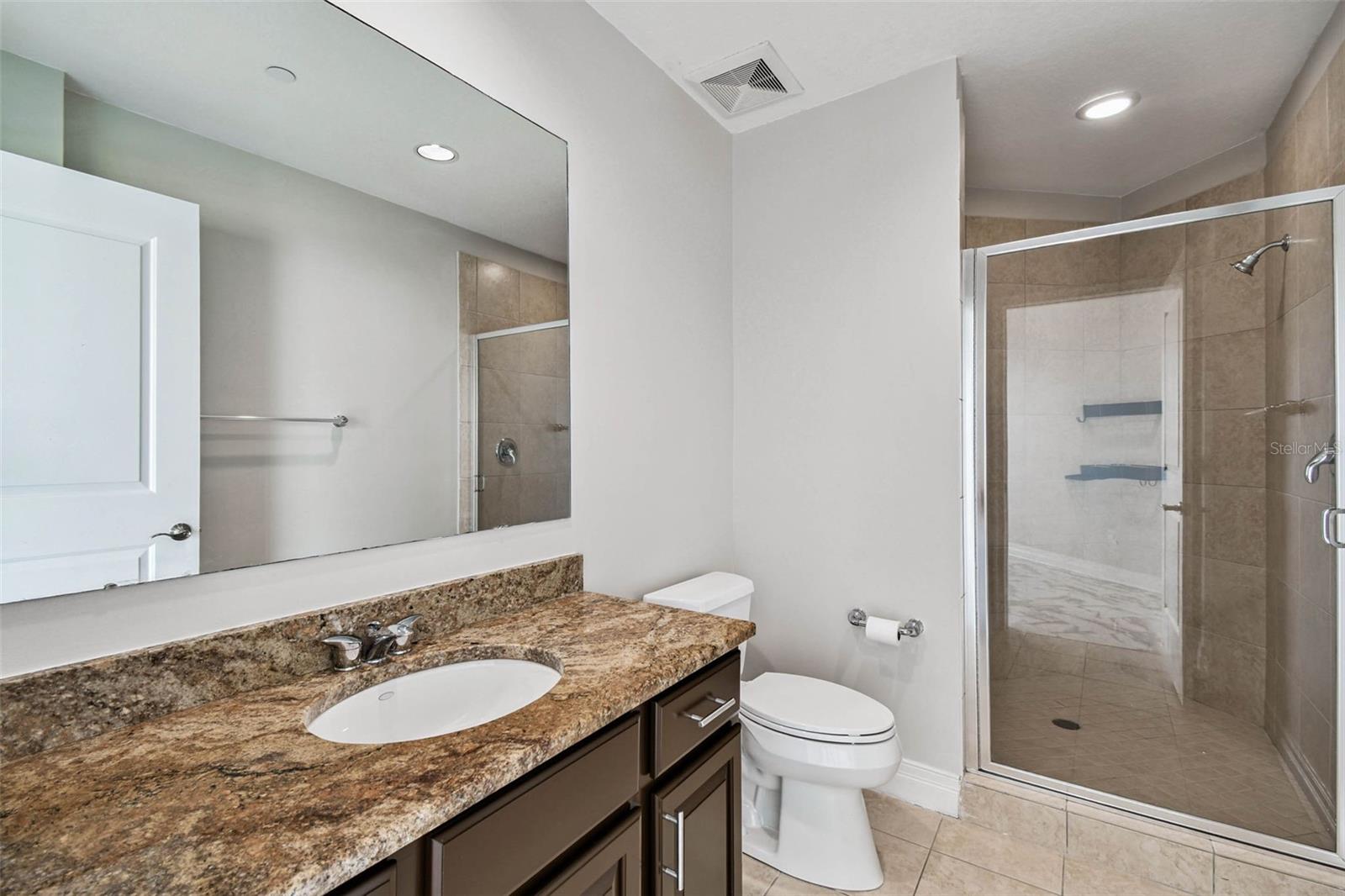 Second bathroom with walk in shower