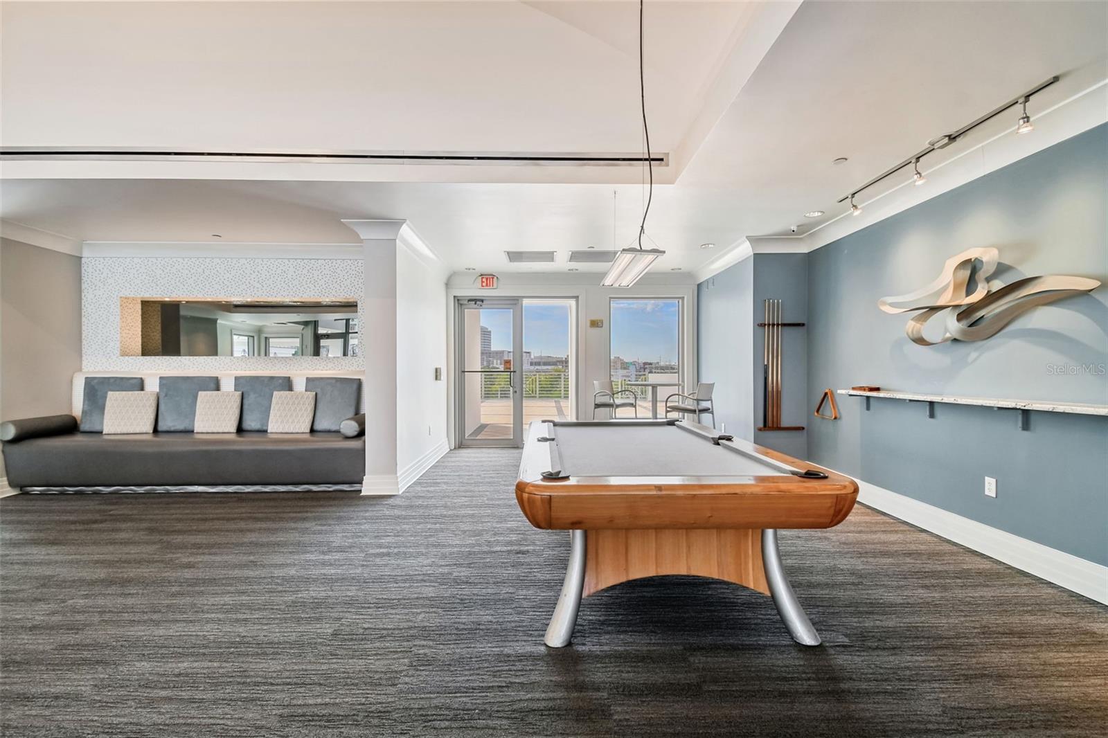 Pool table in Clubhouse