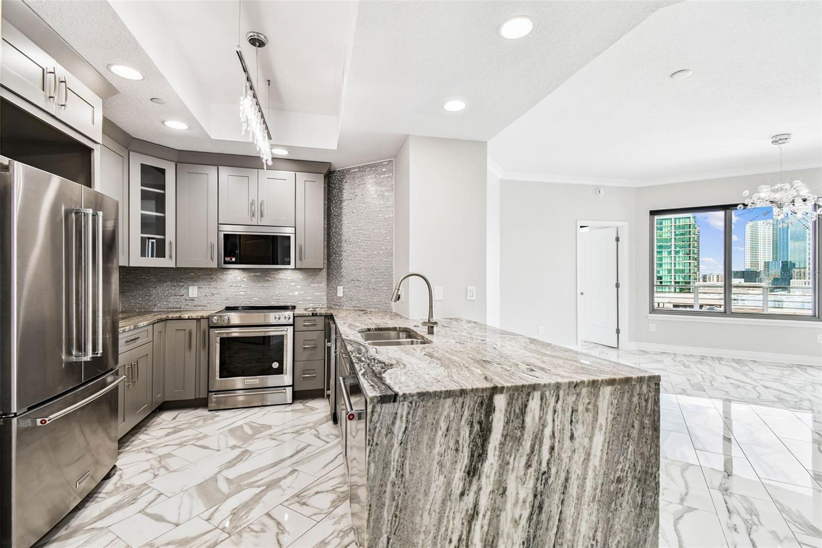 Open floor plan with lots of natural light