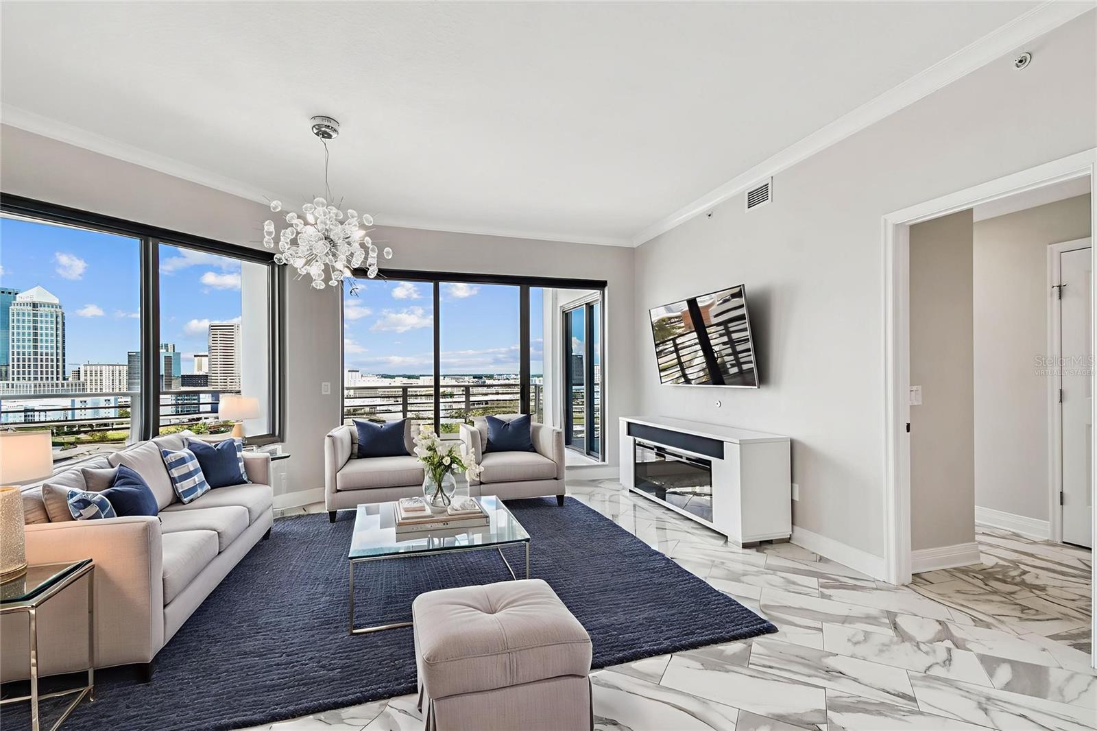 Virtually Staged Living room