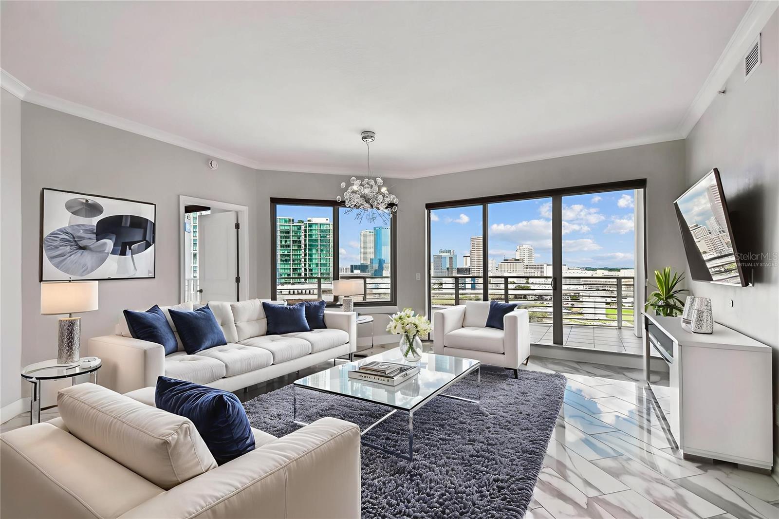 Virtually Staged Living room