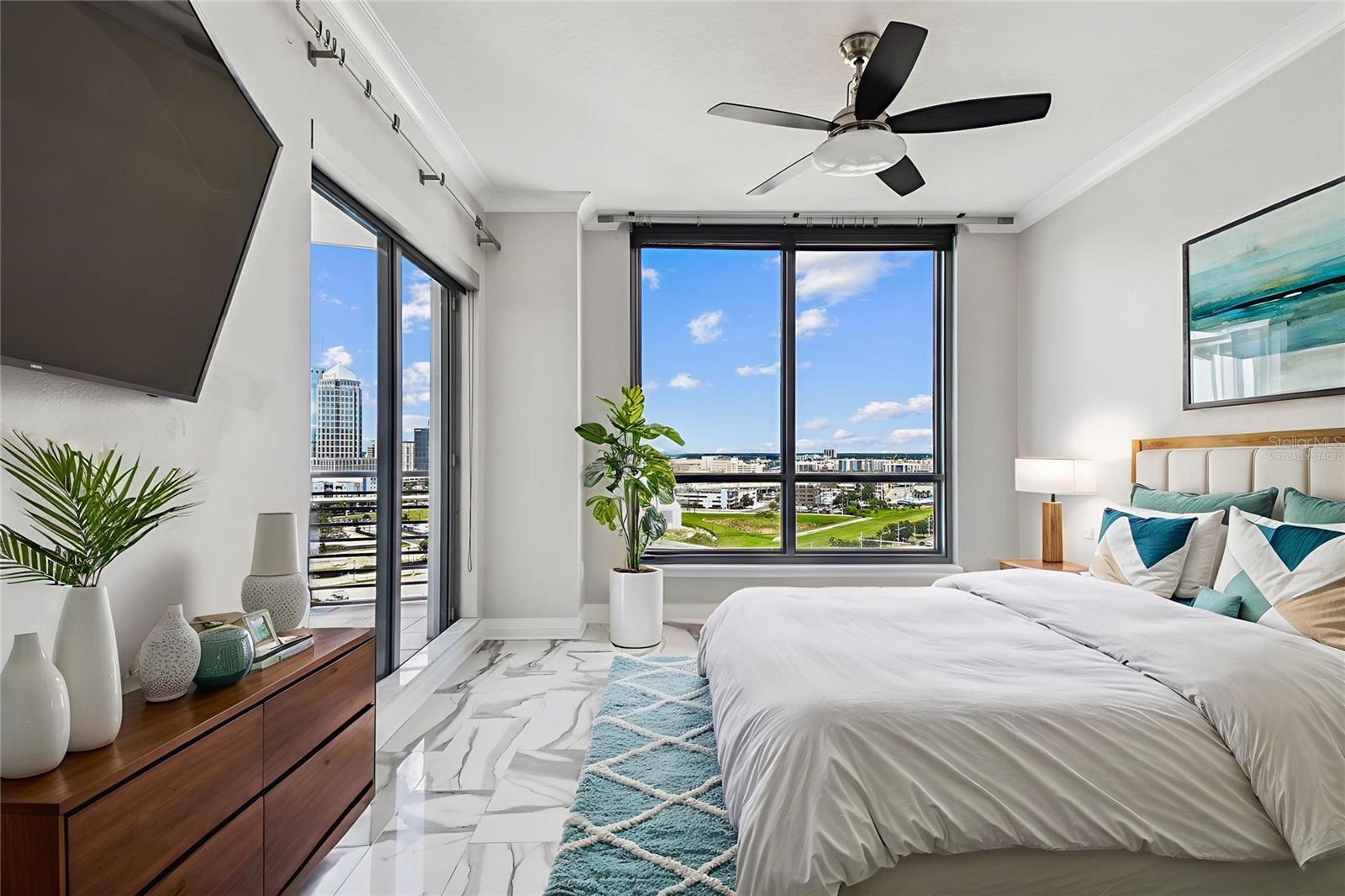 Virtually Staged Master suite