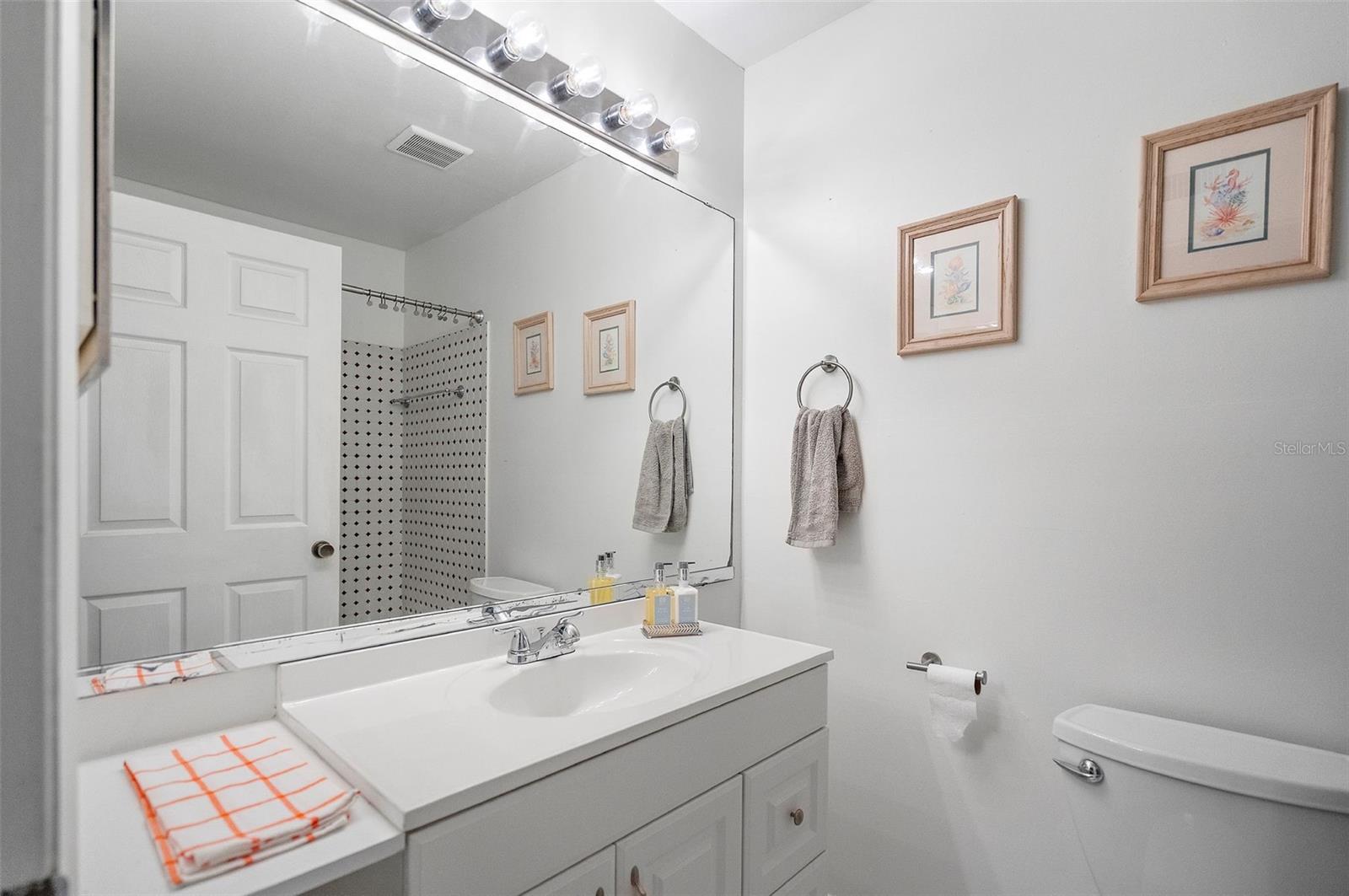 Hall Bath with tiled tub