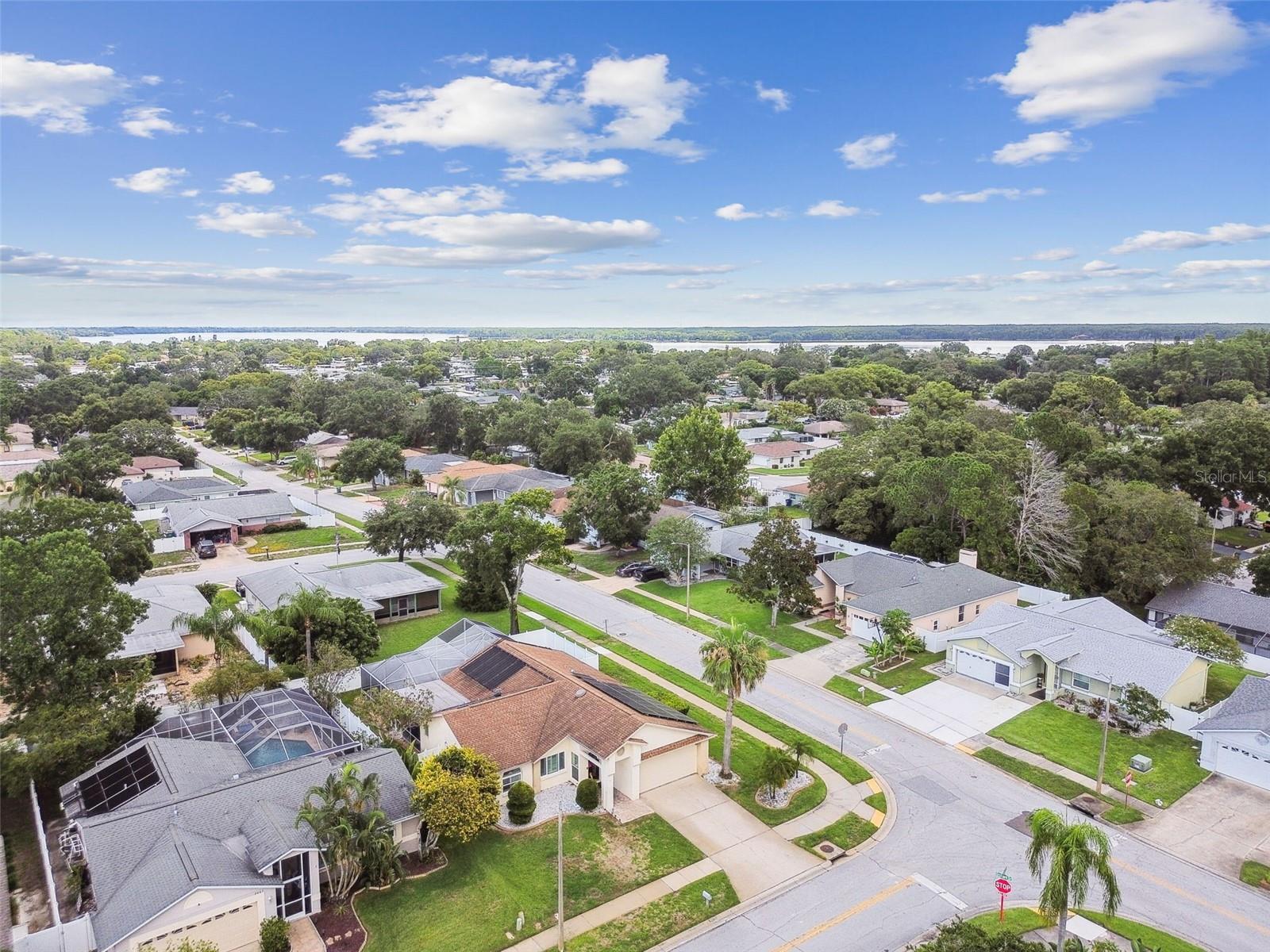 Corner drone view