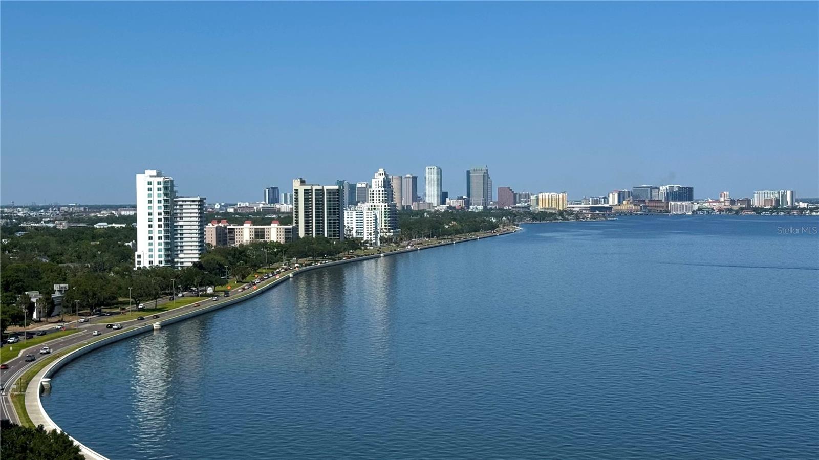 Spectacular views of Downtown Tampa and Hillsborough Bay from your living room