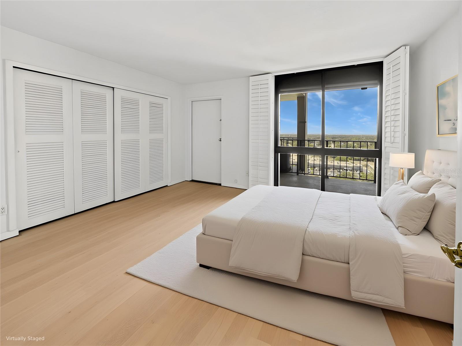 Virtually staged 2nd bedroom.