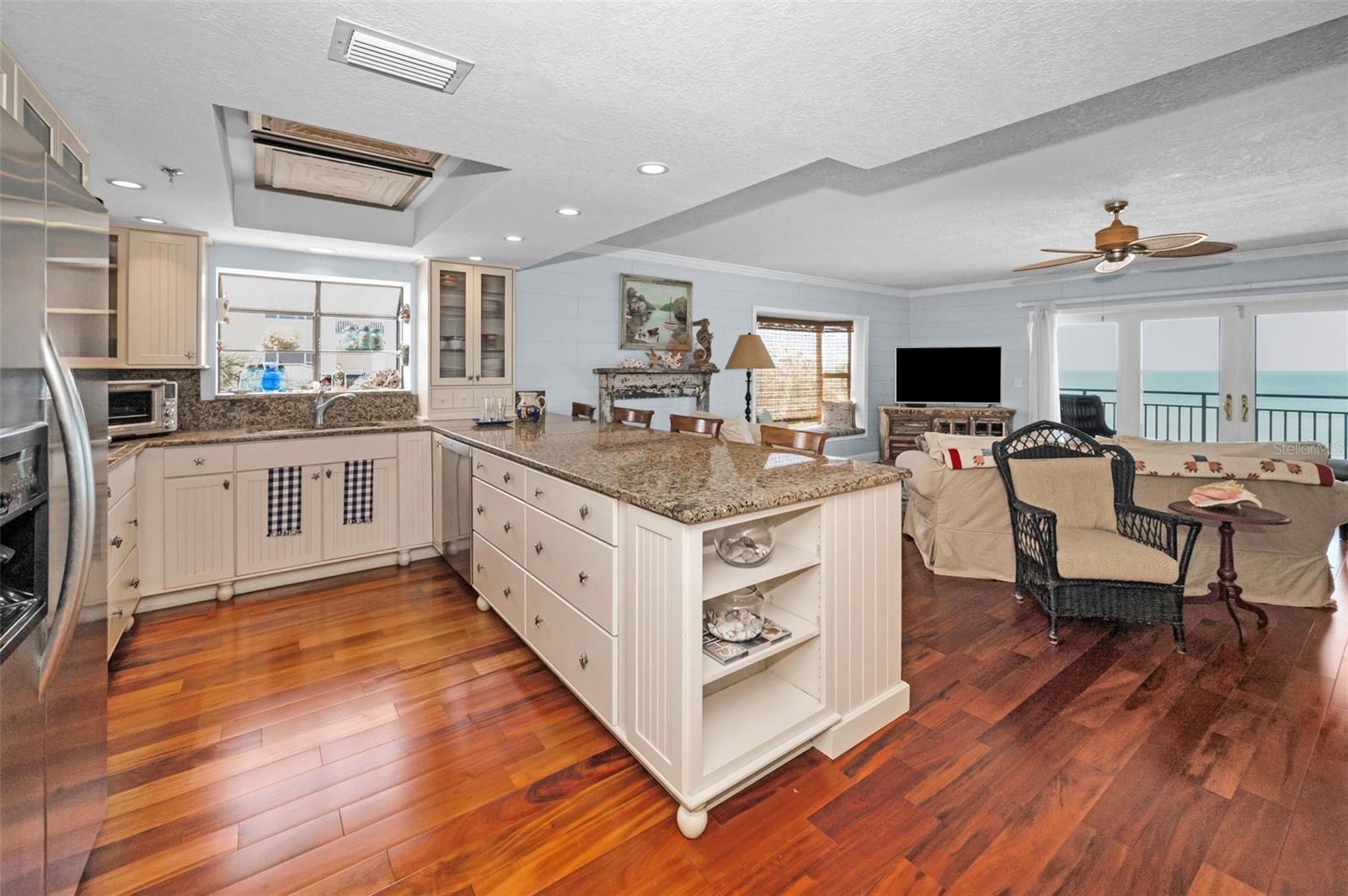 .. Nice Shot of Kitchen Entrance.. Water Views From Every Window & Opening...