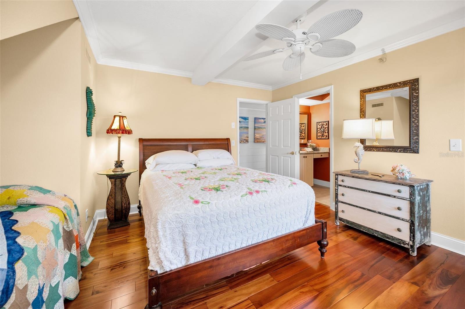 .. Guest Bedroom One - En-Suite With Full Bath in Upper Right Corner. Spa Tub - Granite Countertops v - Tile Floors.  WIC ( 4' x 5'  Walk In Closet on Far Right out of View.)