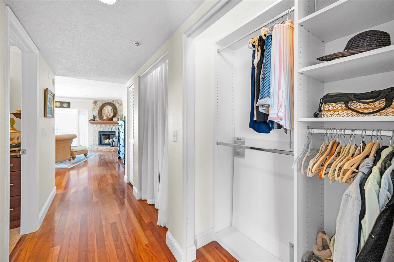 ...The Master Suite On The Upper Level Take Up About 75% of the Top Floor. Here We see 3 Extra Closets all 5 ' X 30" in The Bedroom Approach... There is Also Two Closets in The Master Bathroom Itself.