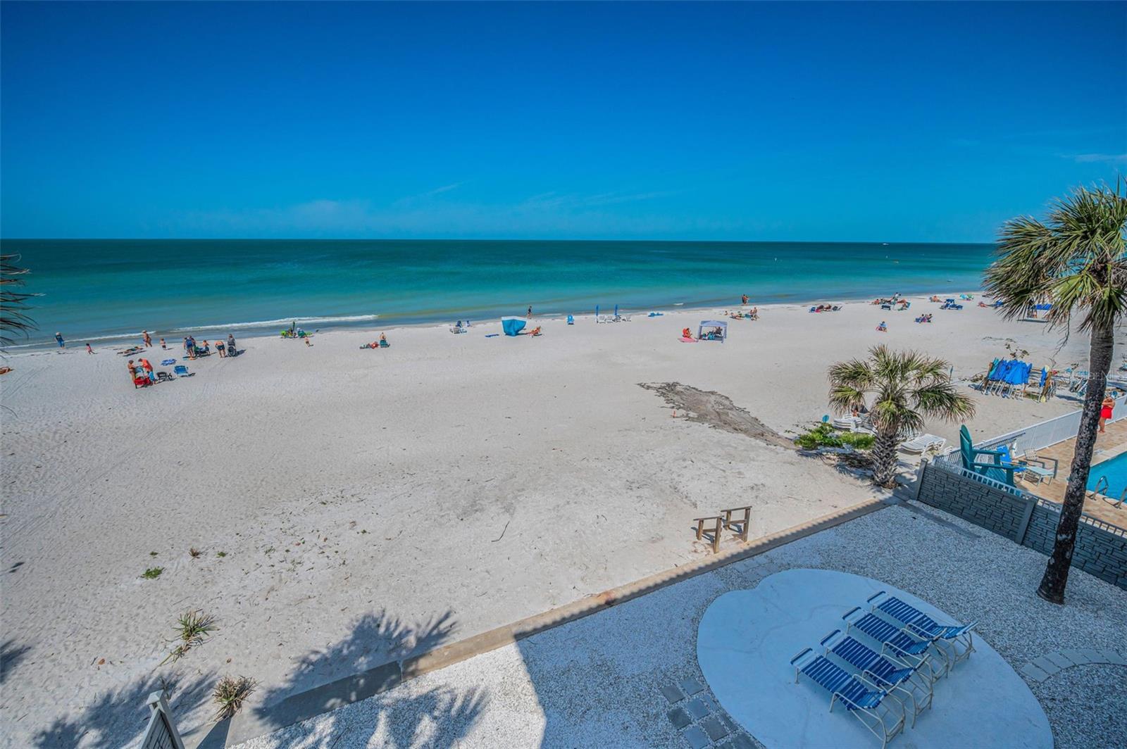 .. View from Penthouse Living Room  Balcony .. Direct Gulf front - Indian Rocks Beach.
