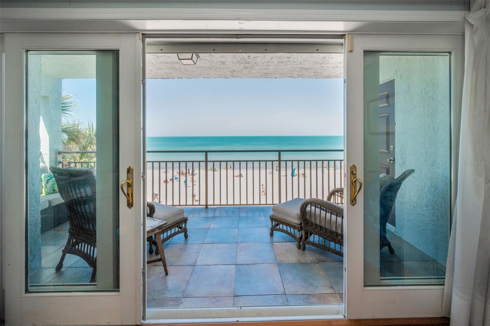 .. Doors Slide open with Storm shutters on Outside for easy Shutdown when departing..