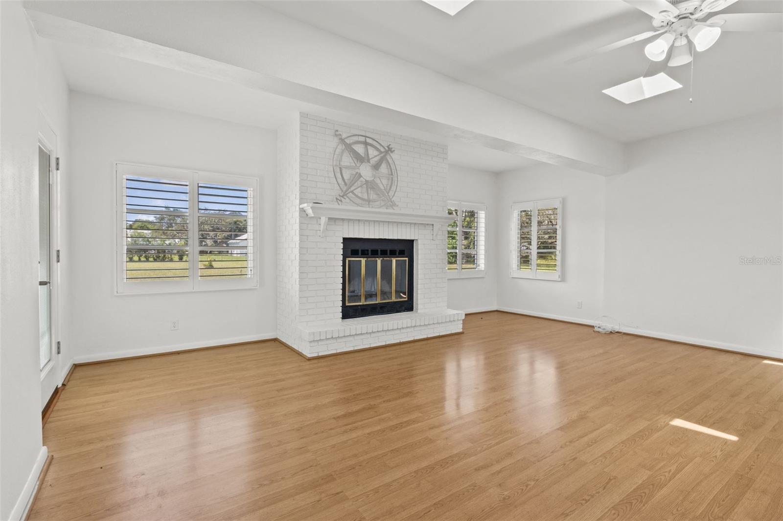 Wood-burning fireplace