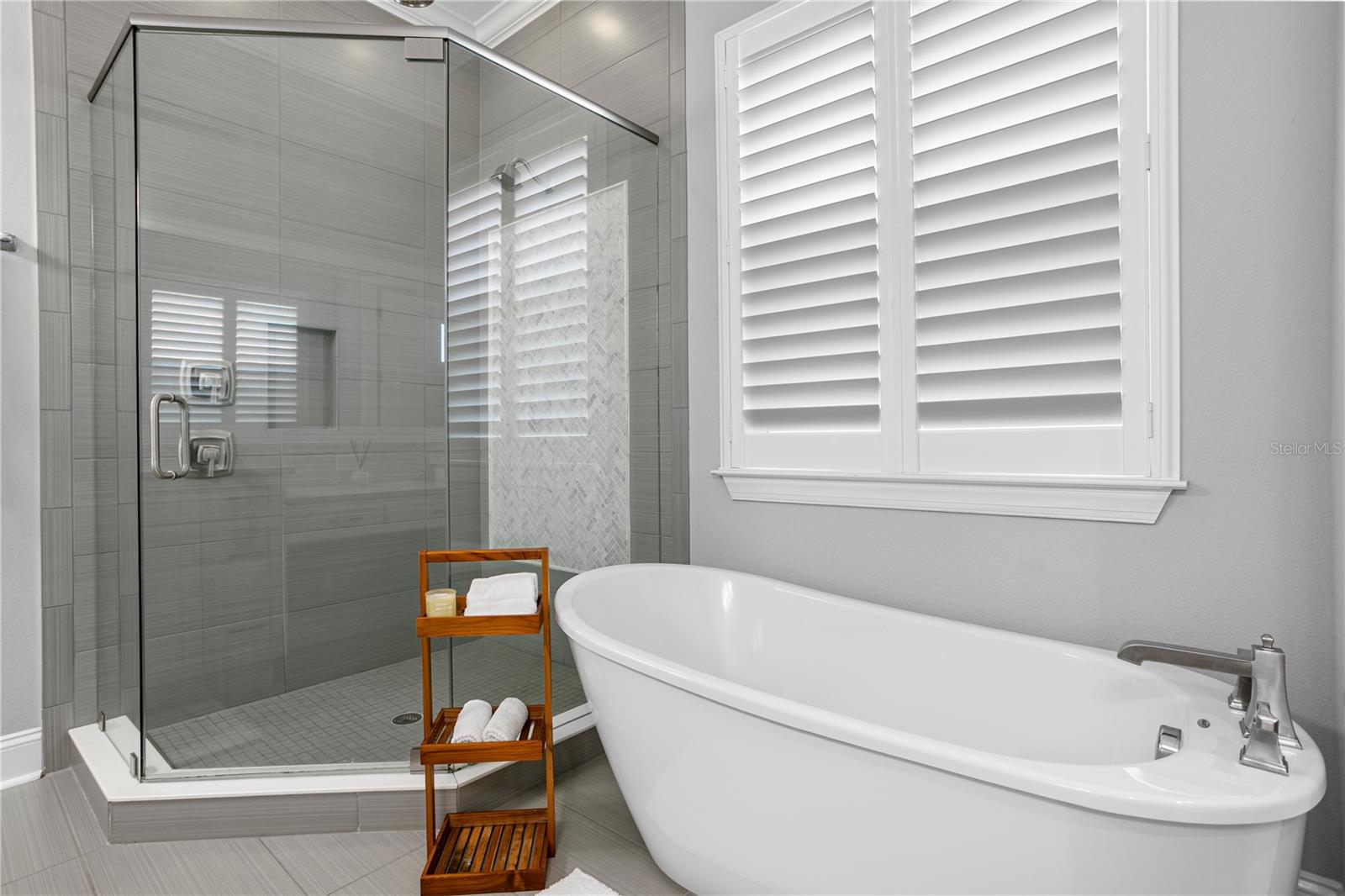 Free-standing soaking tub!