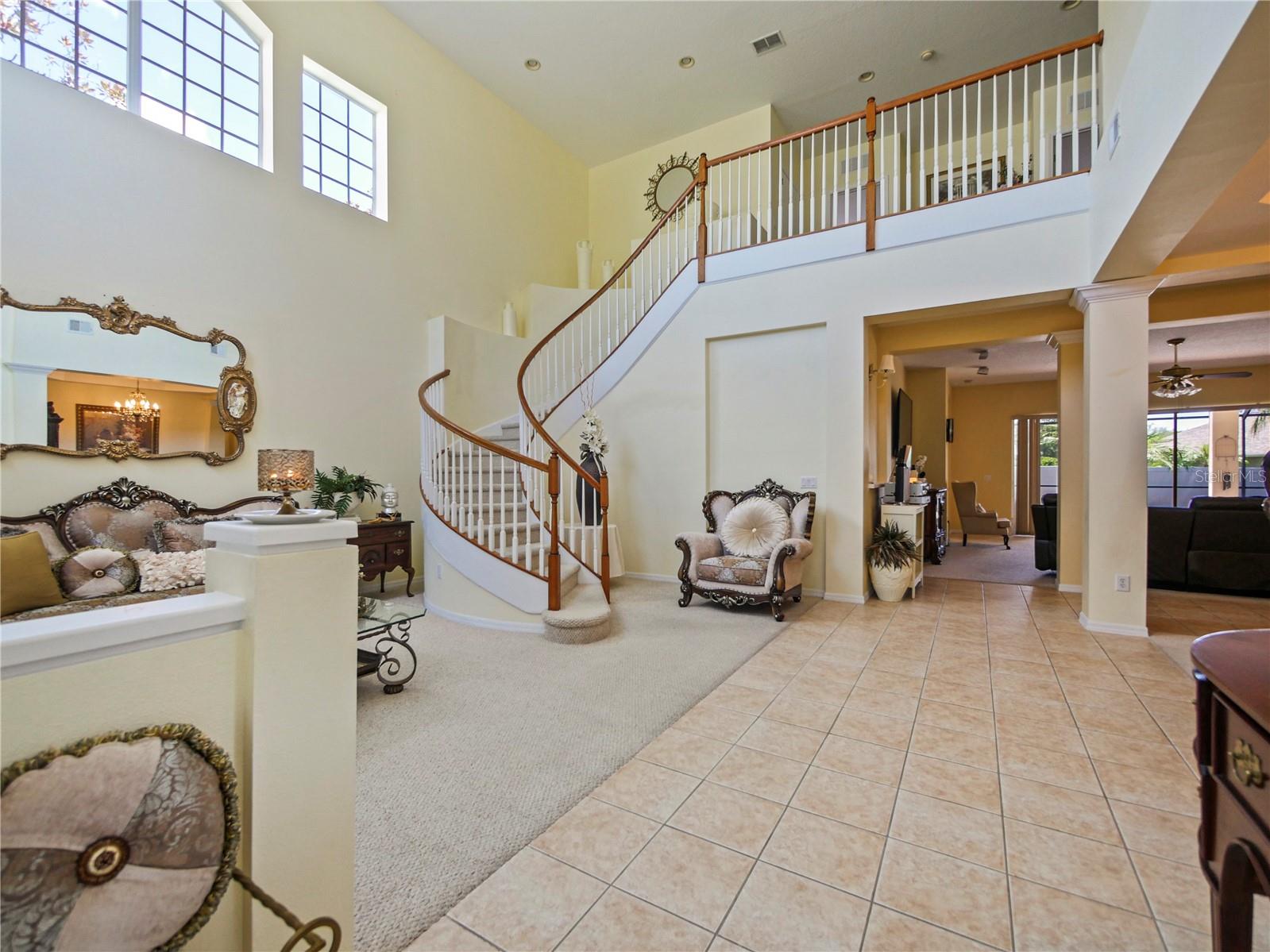 Front Door entryway living to 2nd Floor