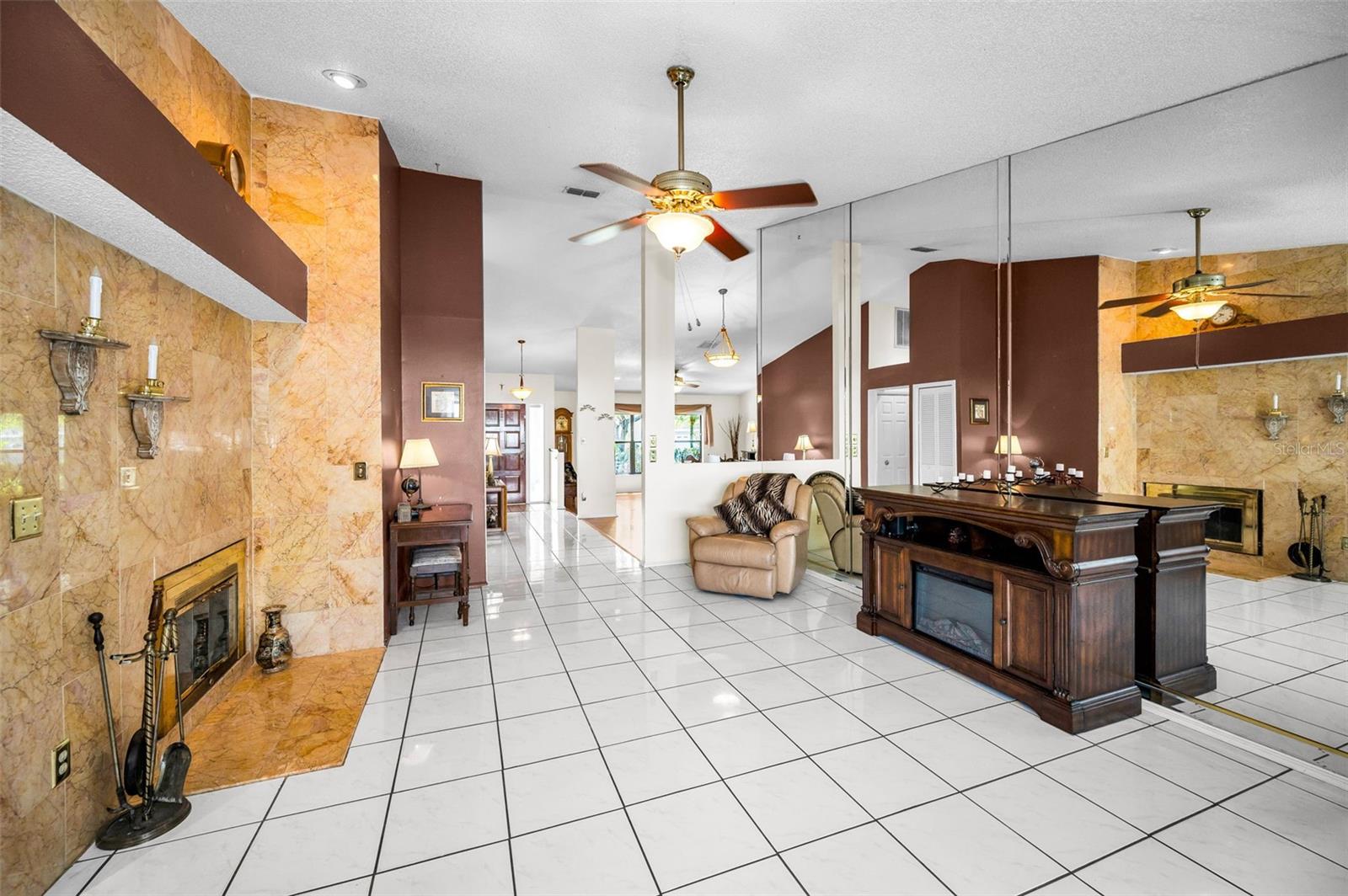 VIEW FROM FAMILY ROOM TO FRONT DOOR