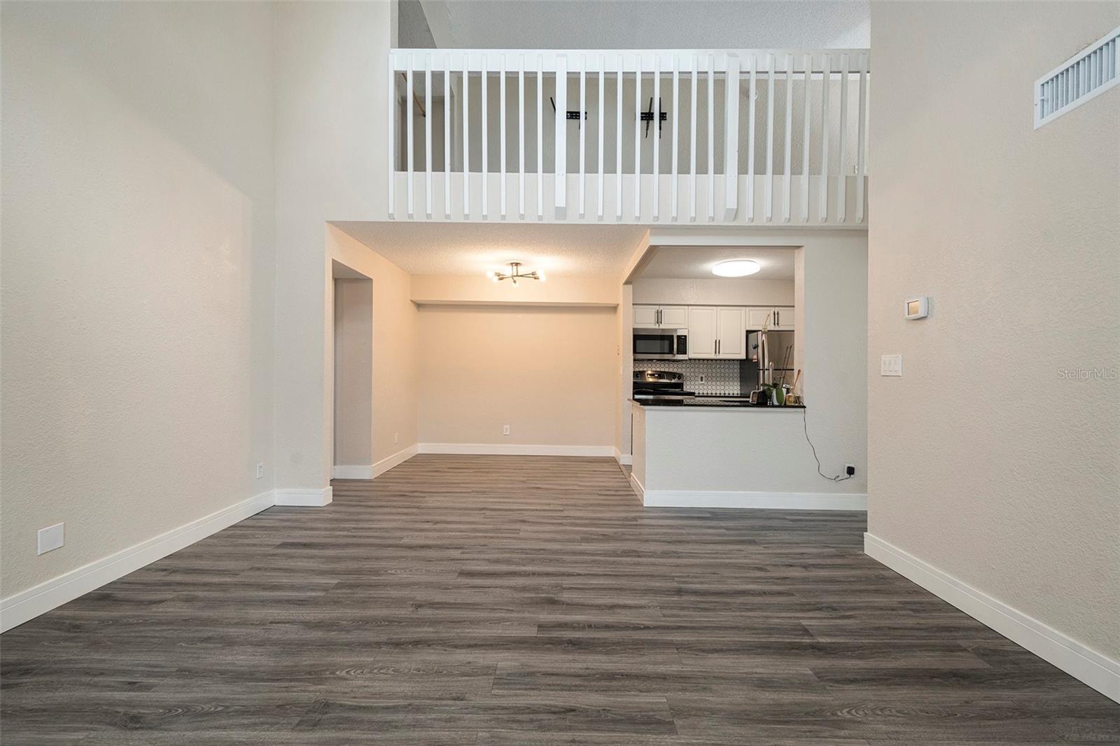 Open Living room, loft balcony