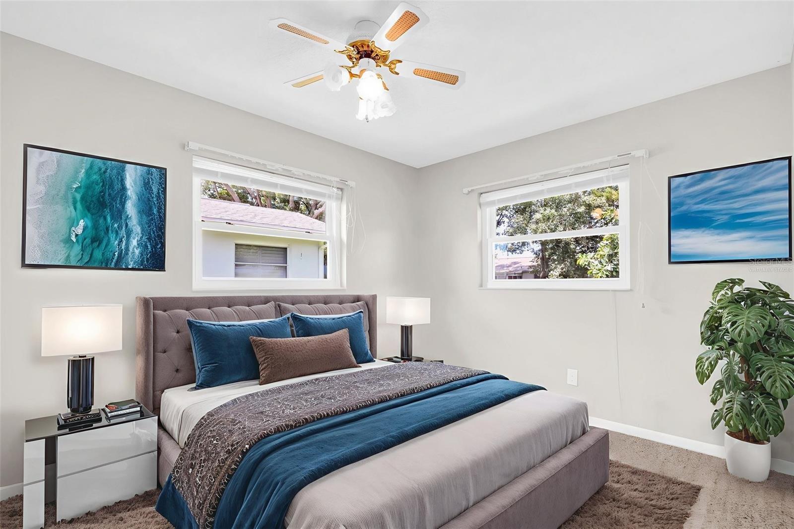 Virtually staged - Spacious & big enough for a queen~