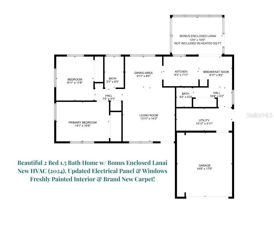 You'll love this spacious plan and bonus enclosed lanai that's not included in the heated square footage~