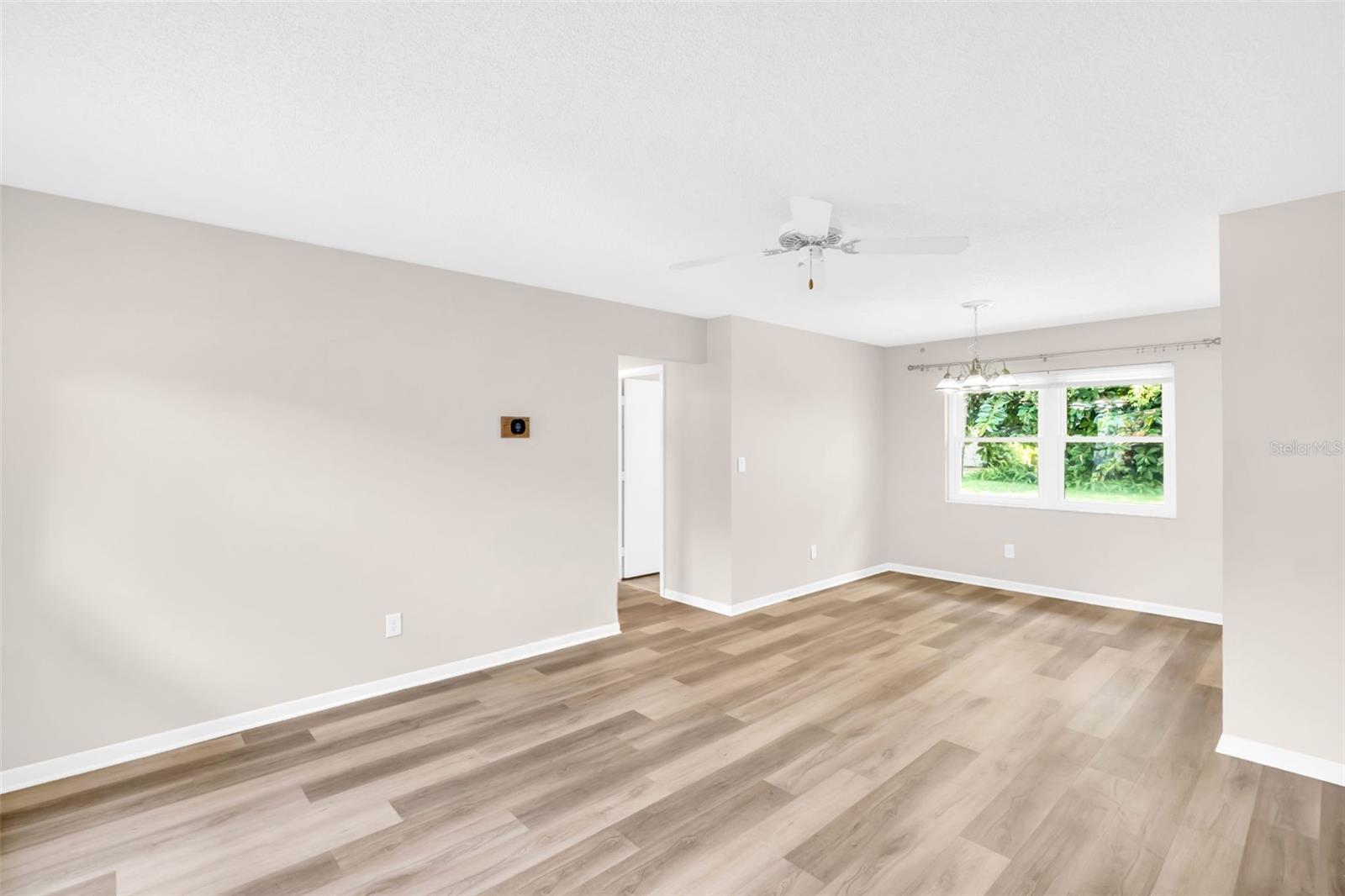 Neutral colors and newer luxury vinyl flooring~