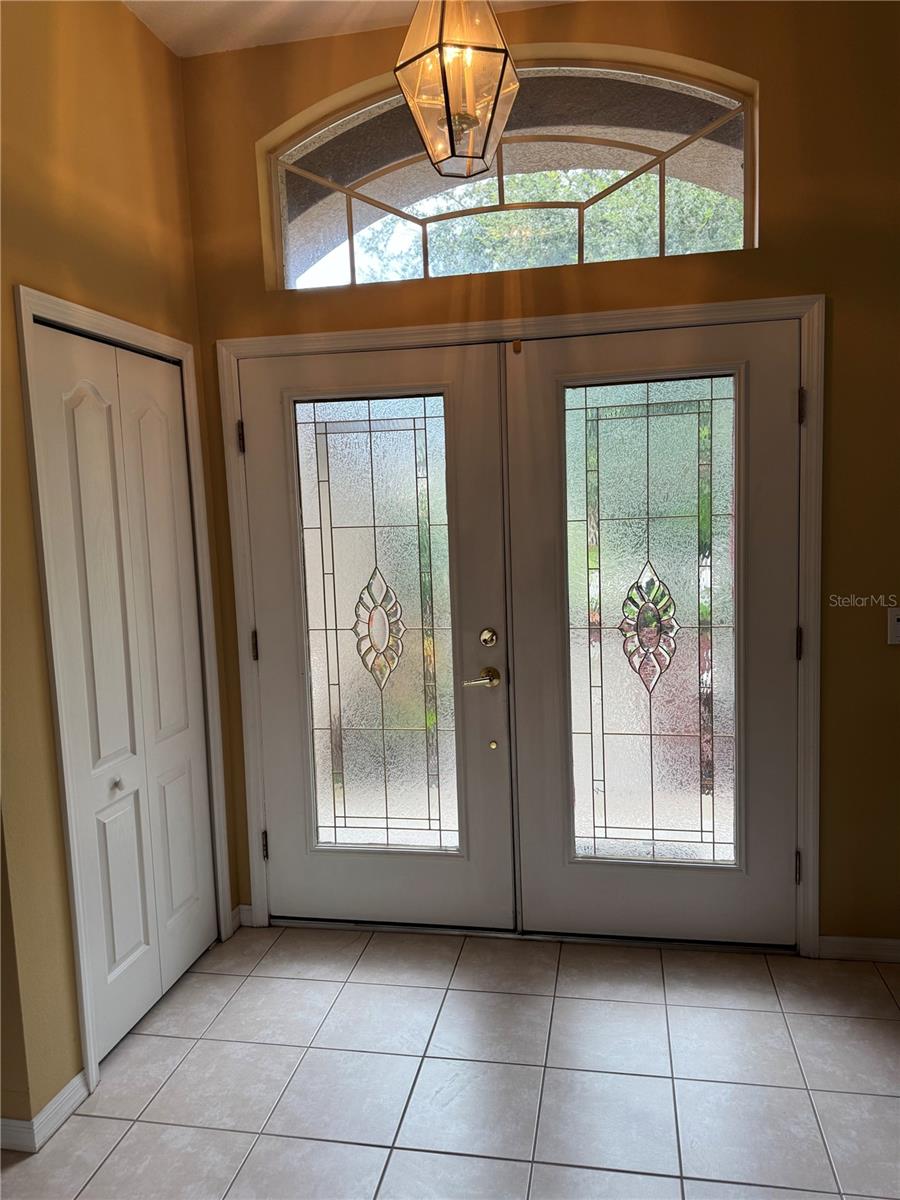 Welcoming glass front double doors