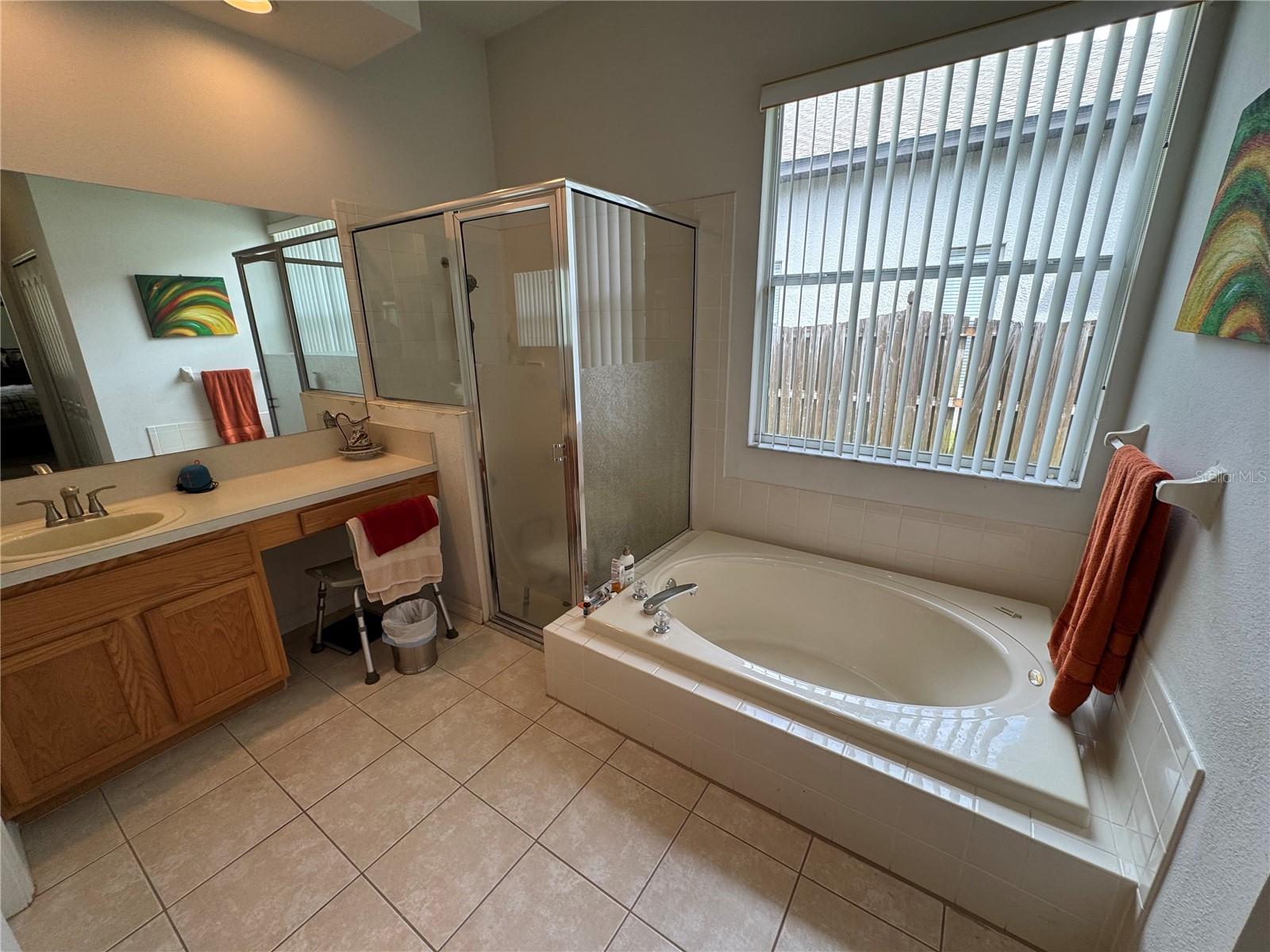 Master Bath with garden tub and walk-in shower