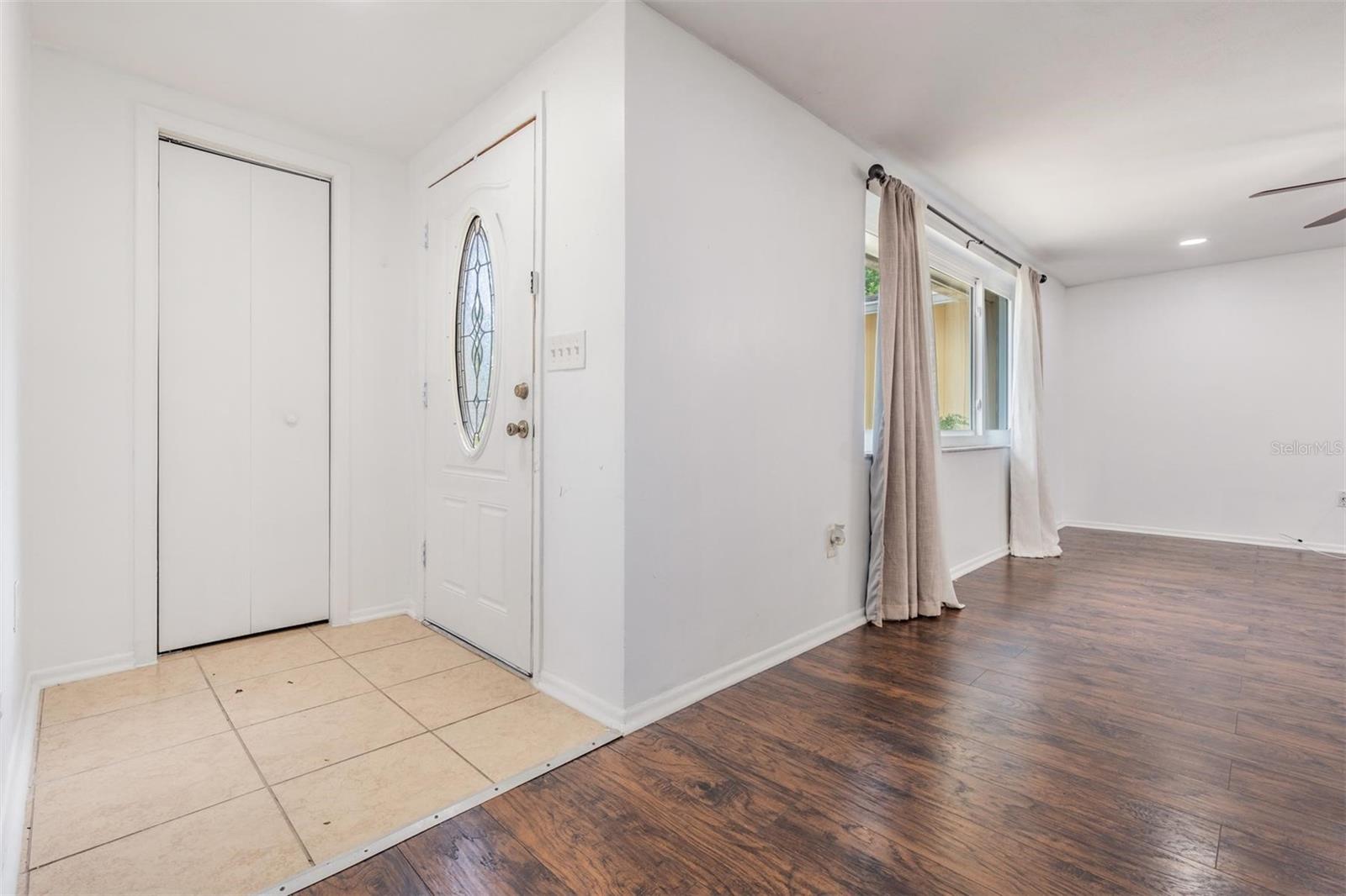 Entry with coat closet