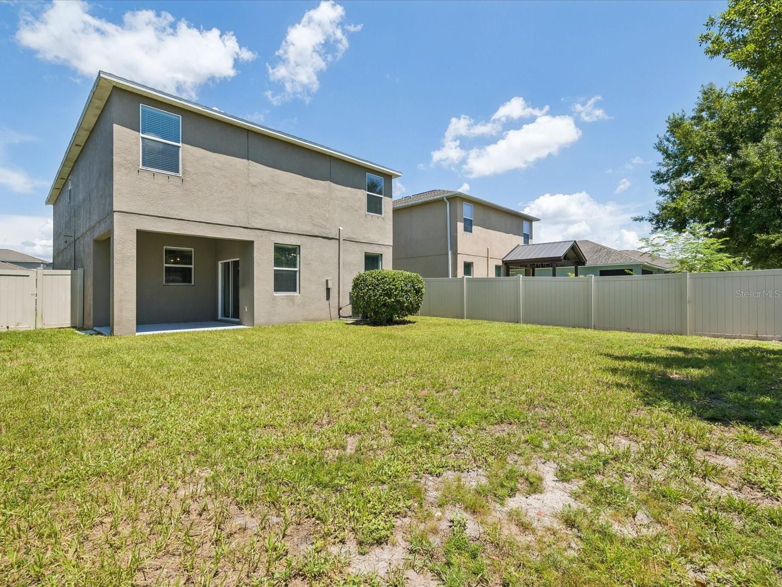 Spacious yard