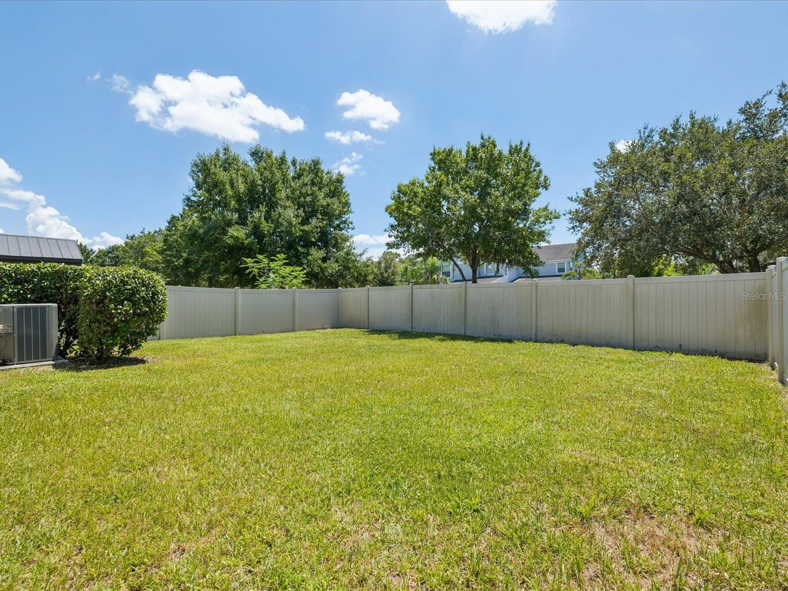 fenced in yard