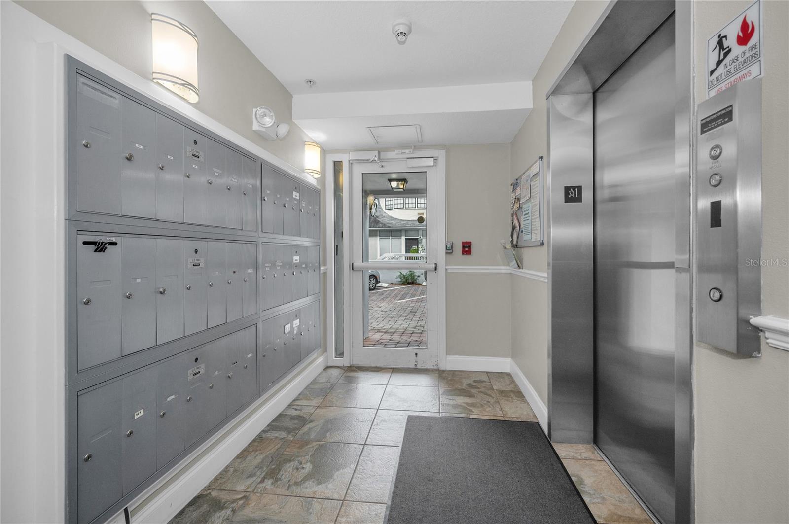 Elevator and Mailboxes
