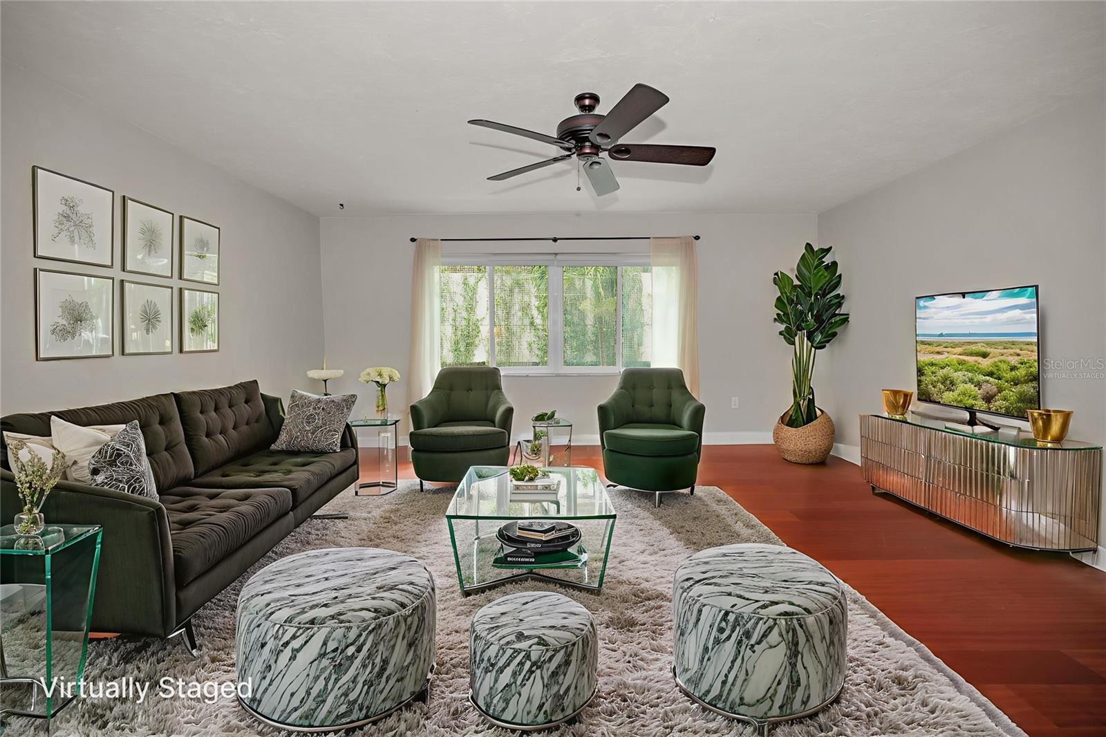 Virtually Staged Living Room