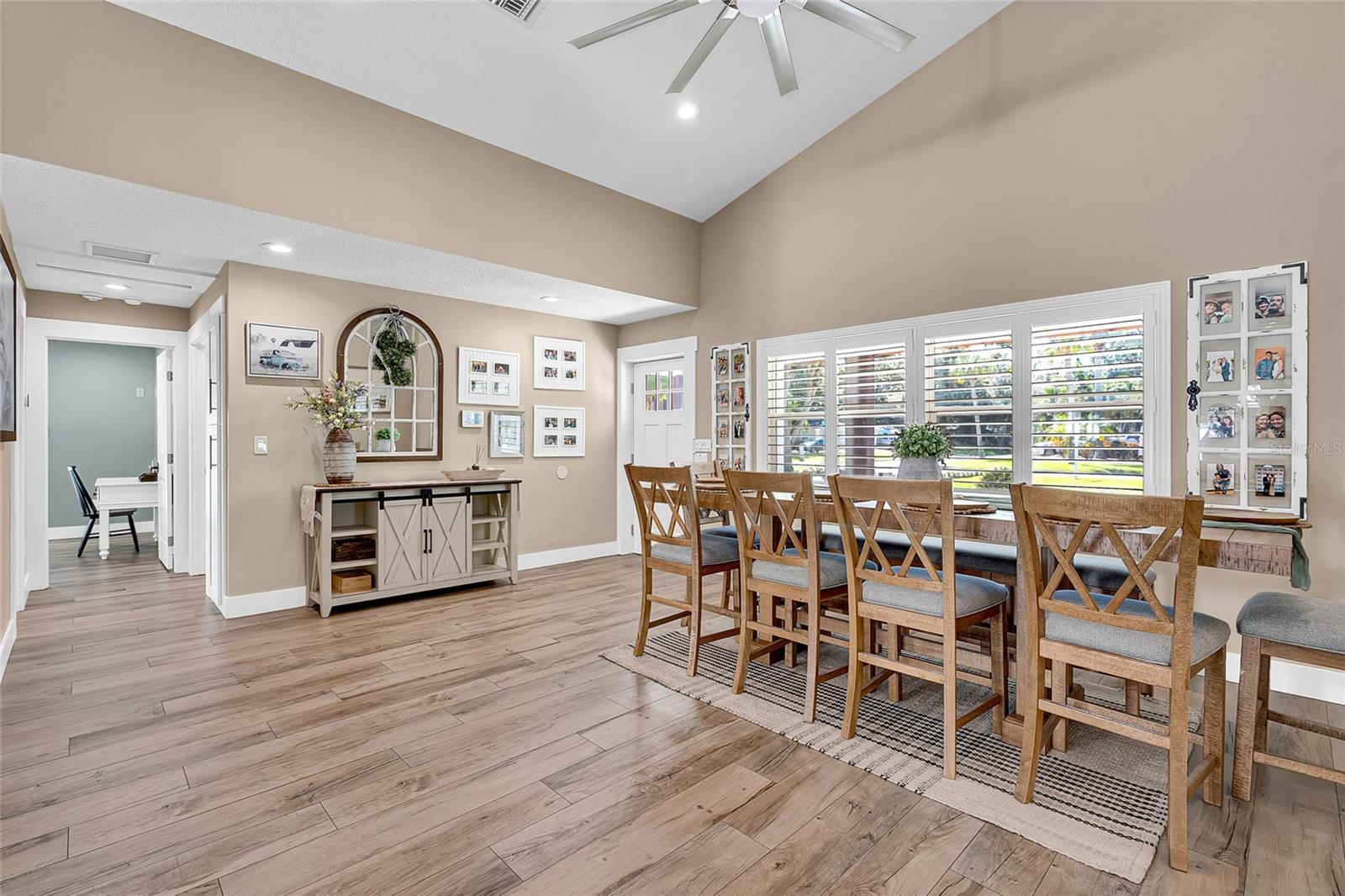 Entrance and dining area or additional living area