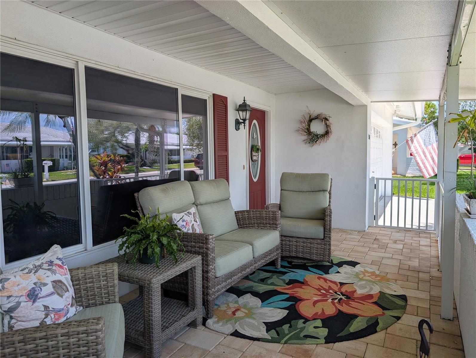 Front entry back to front porch...a great space to enjoy the Florida lifestyle.
