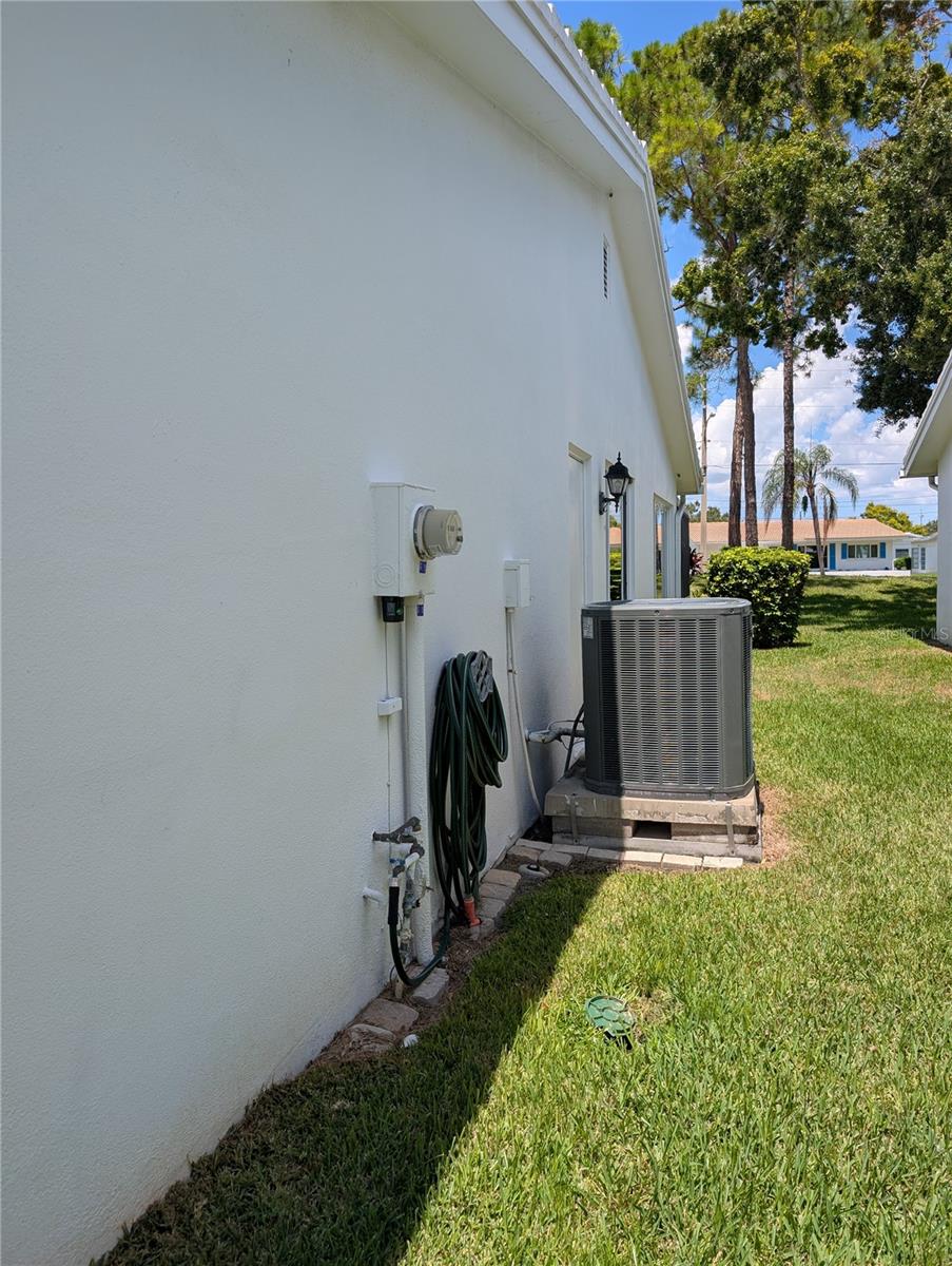 Side yard access from garage.