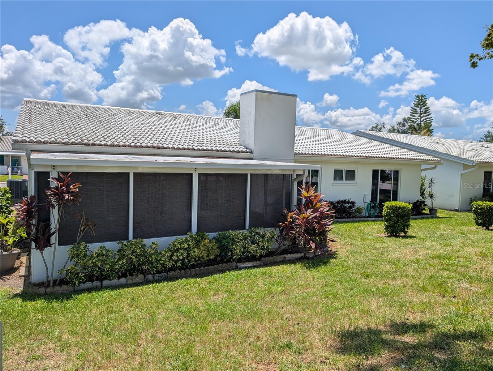Rear exterior view of home.