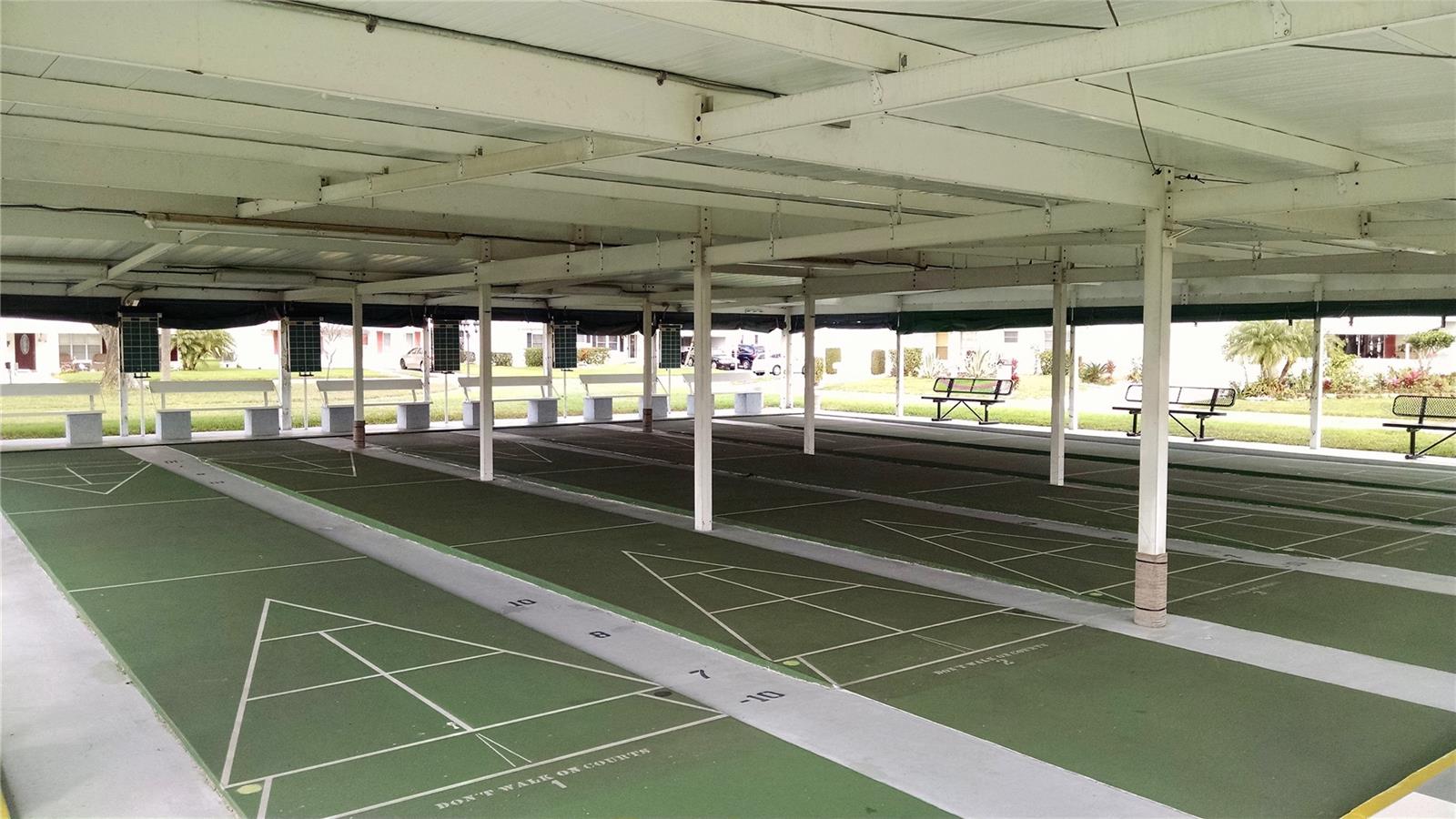 Covered courts make yearround play more comfortable.