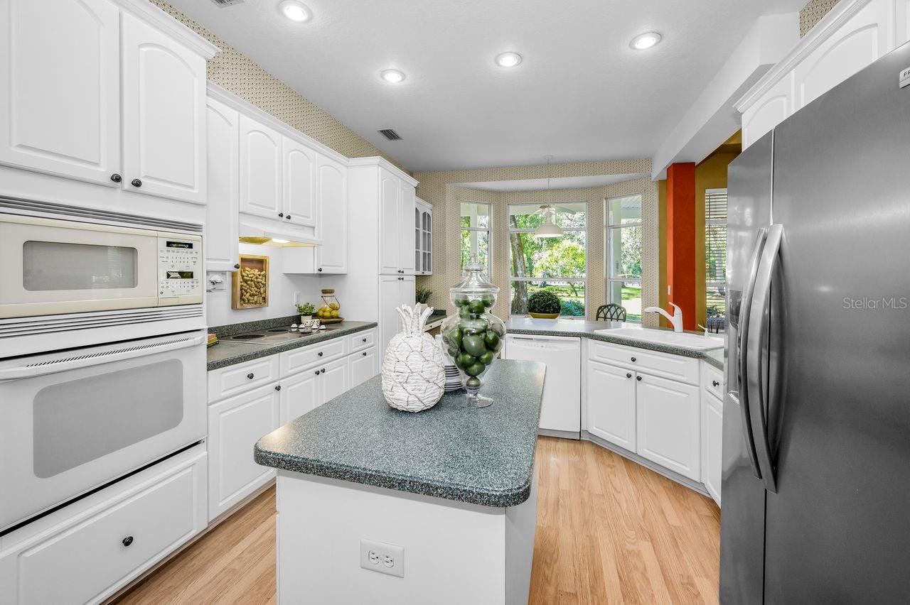 So much storage and counter space - all while enjoying incredible views!