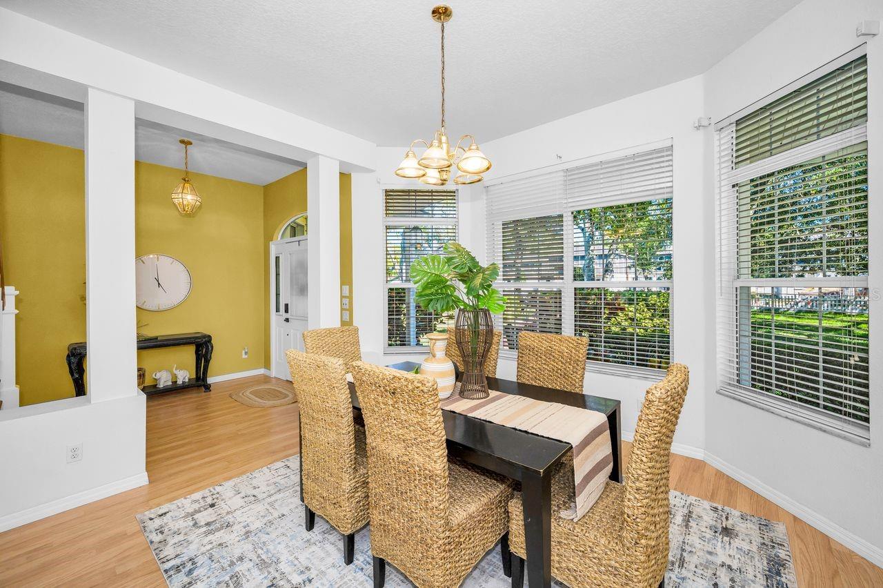 Even the dining room allows for incredible views of the property!