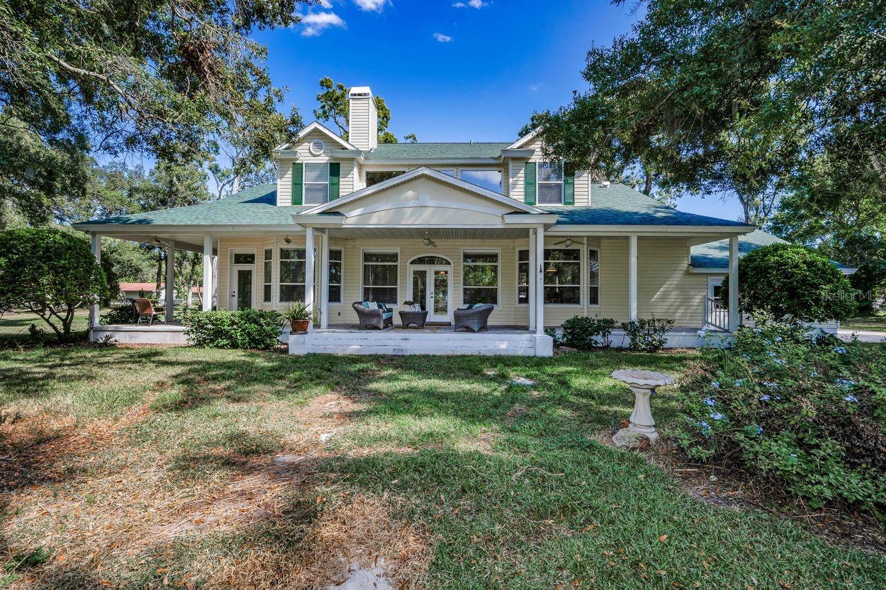 The rear of this stunning and spacious home!