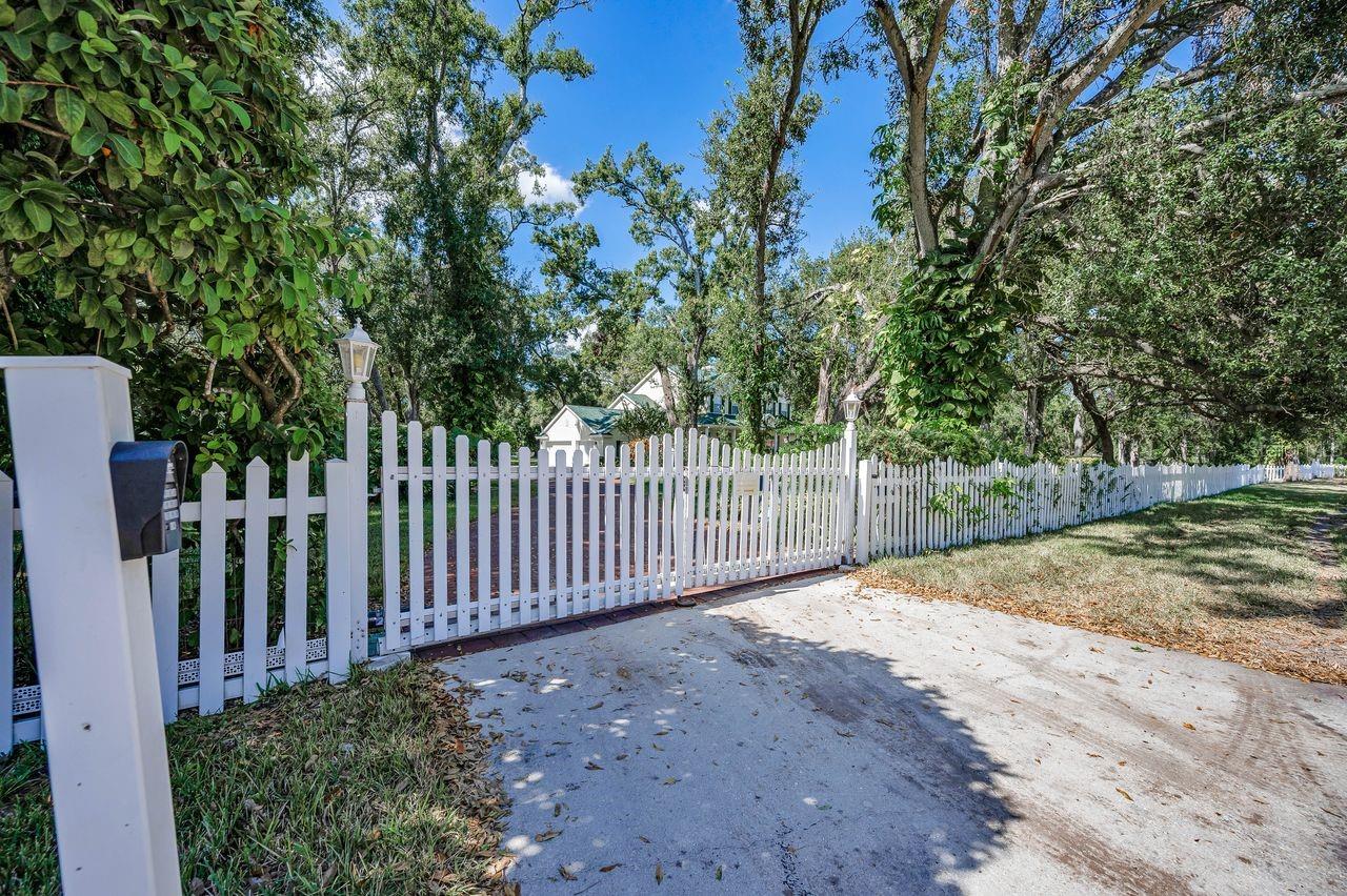 Enter the property through your own private electronic gate.