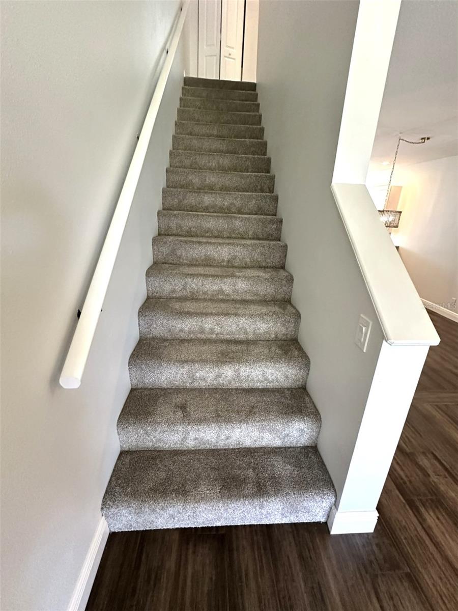 Stairs going up to upstairs bedrooms