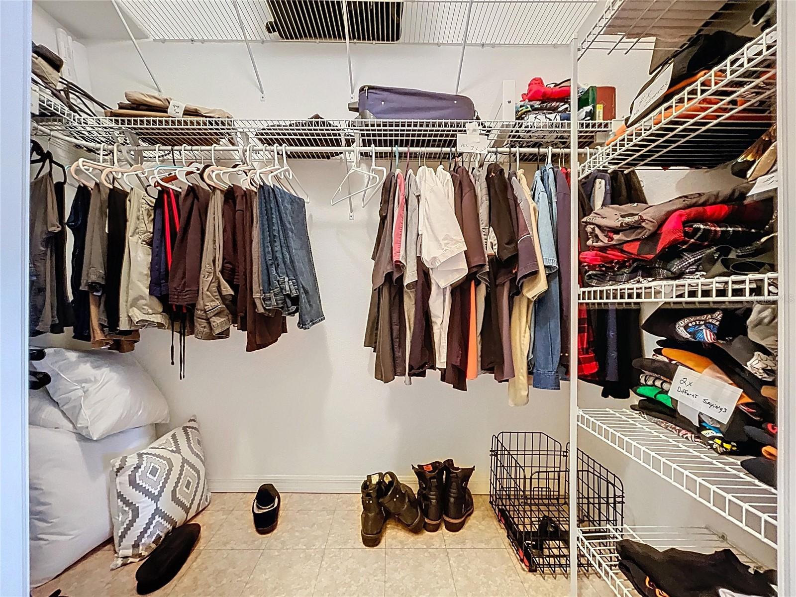 His walk in closet