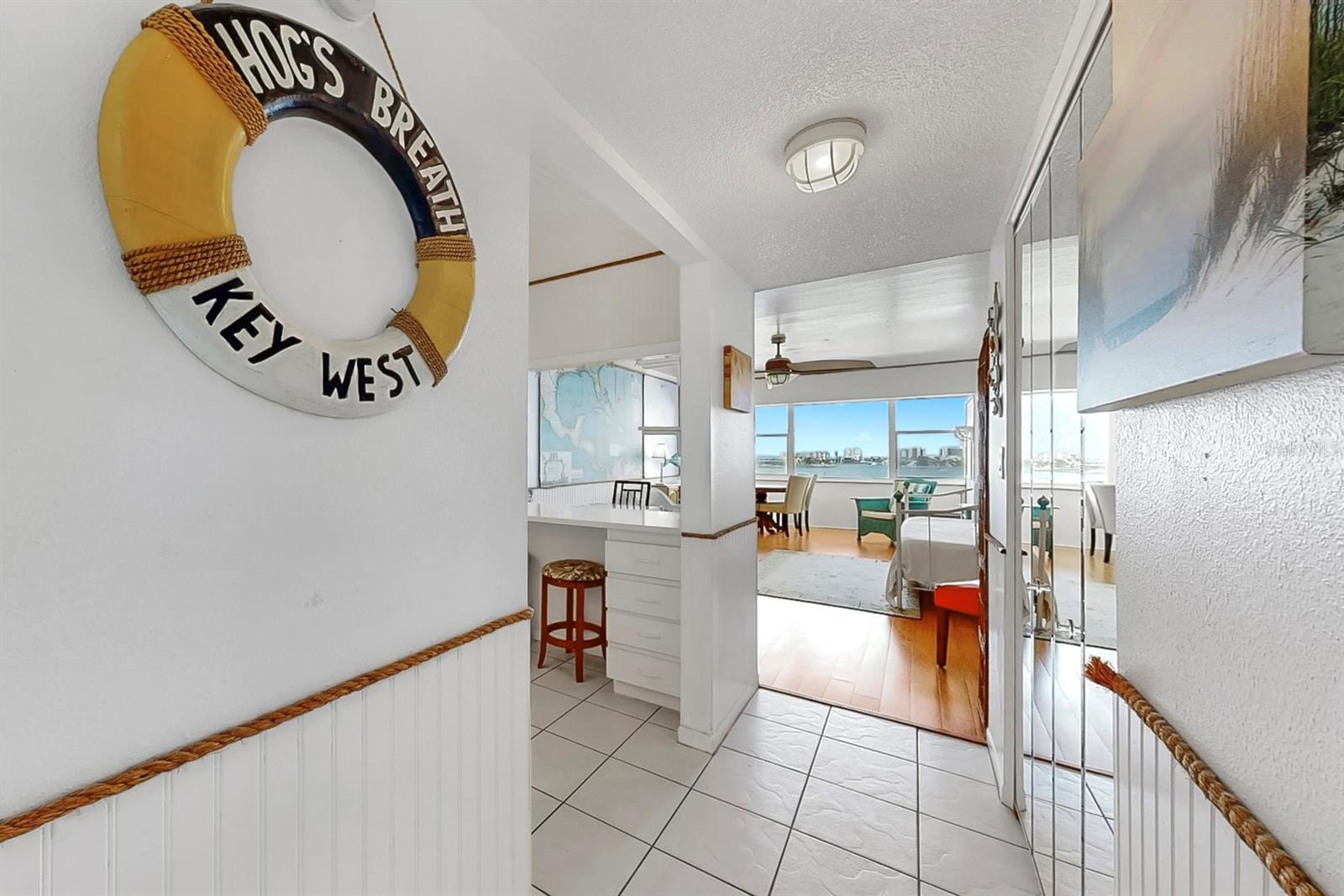 Entrance with waterfront view!