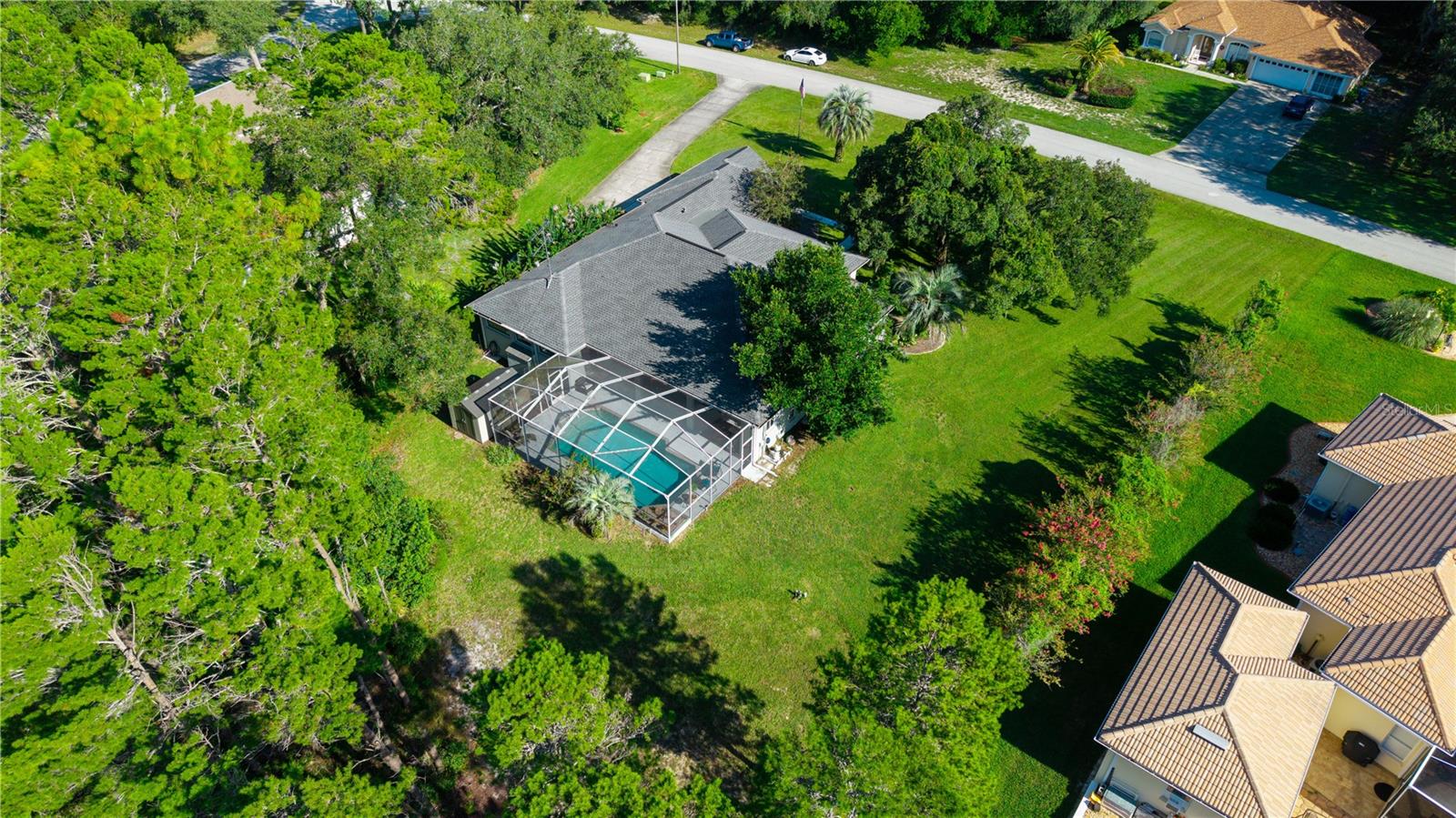 The back of the home faces South.
