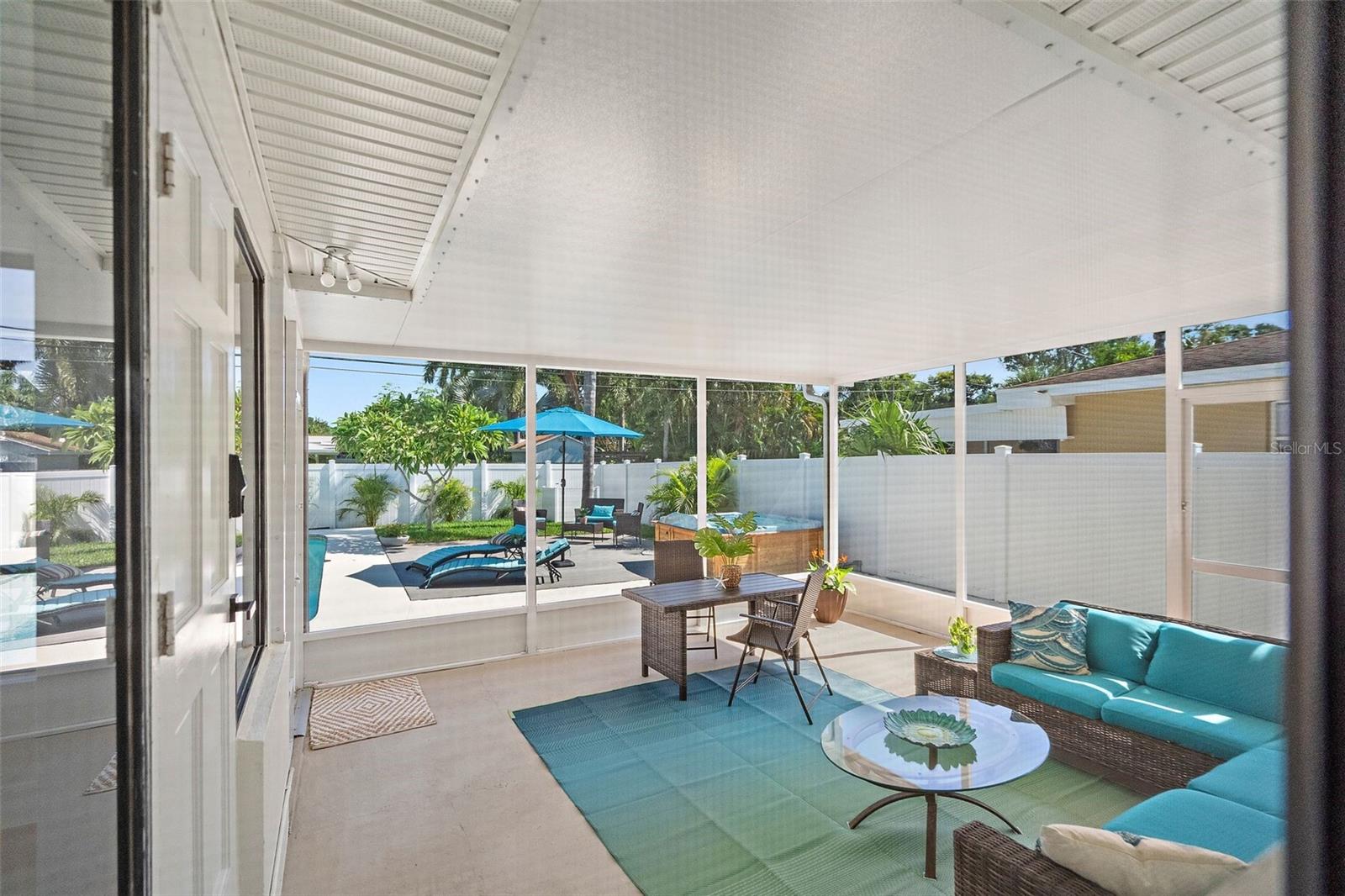 Full view of back yard Oasis