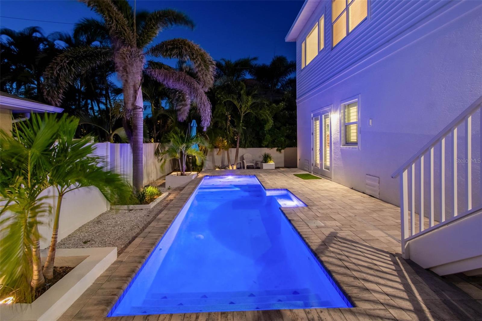pool at night