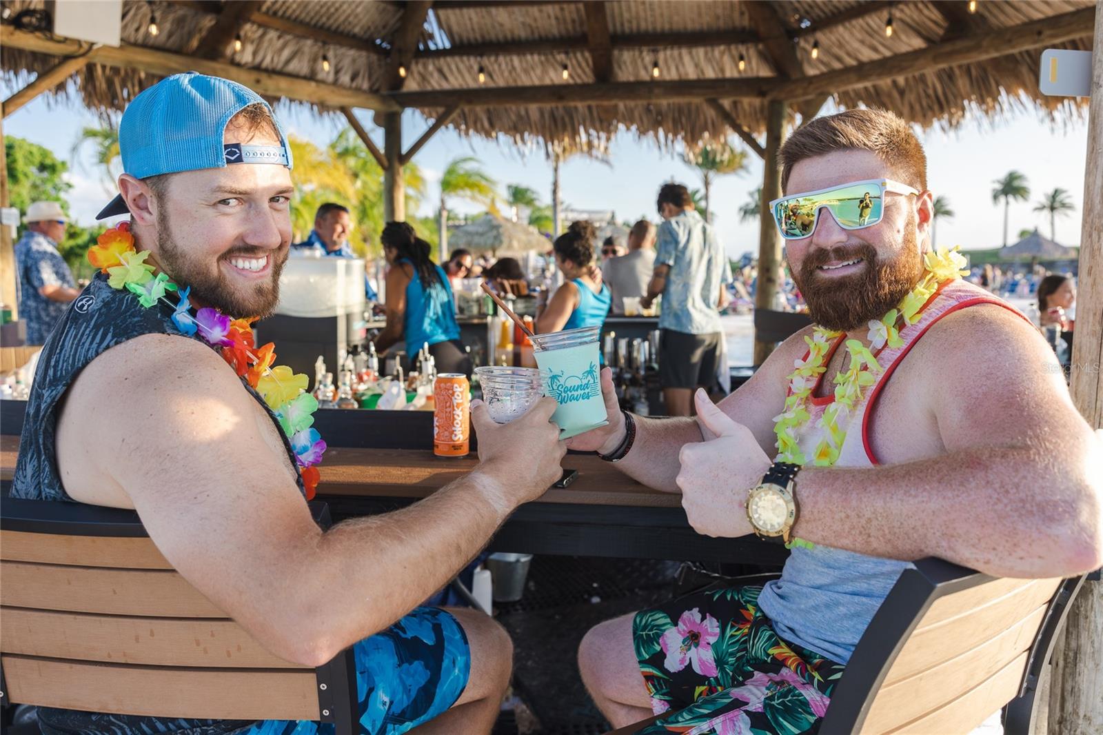 Tiki Bar and Swim up bar.