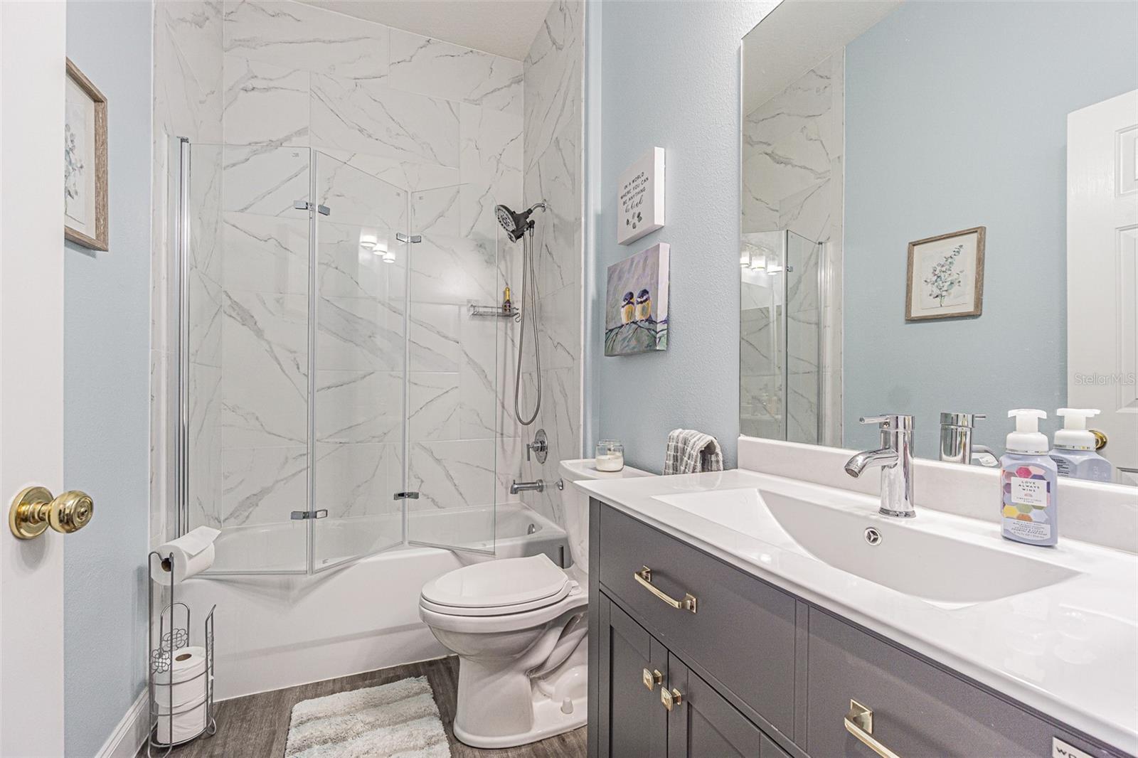 stunning remodeled hall/guest bath