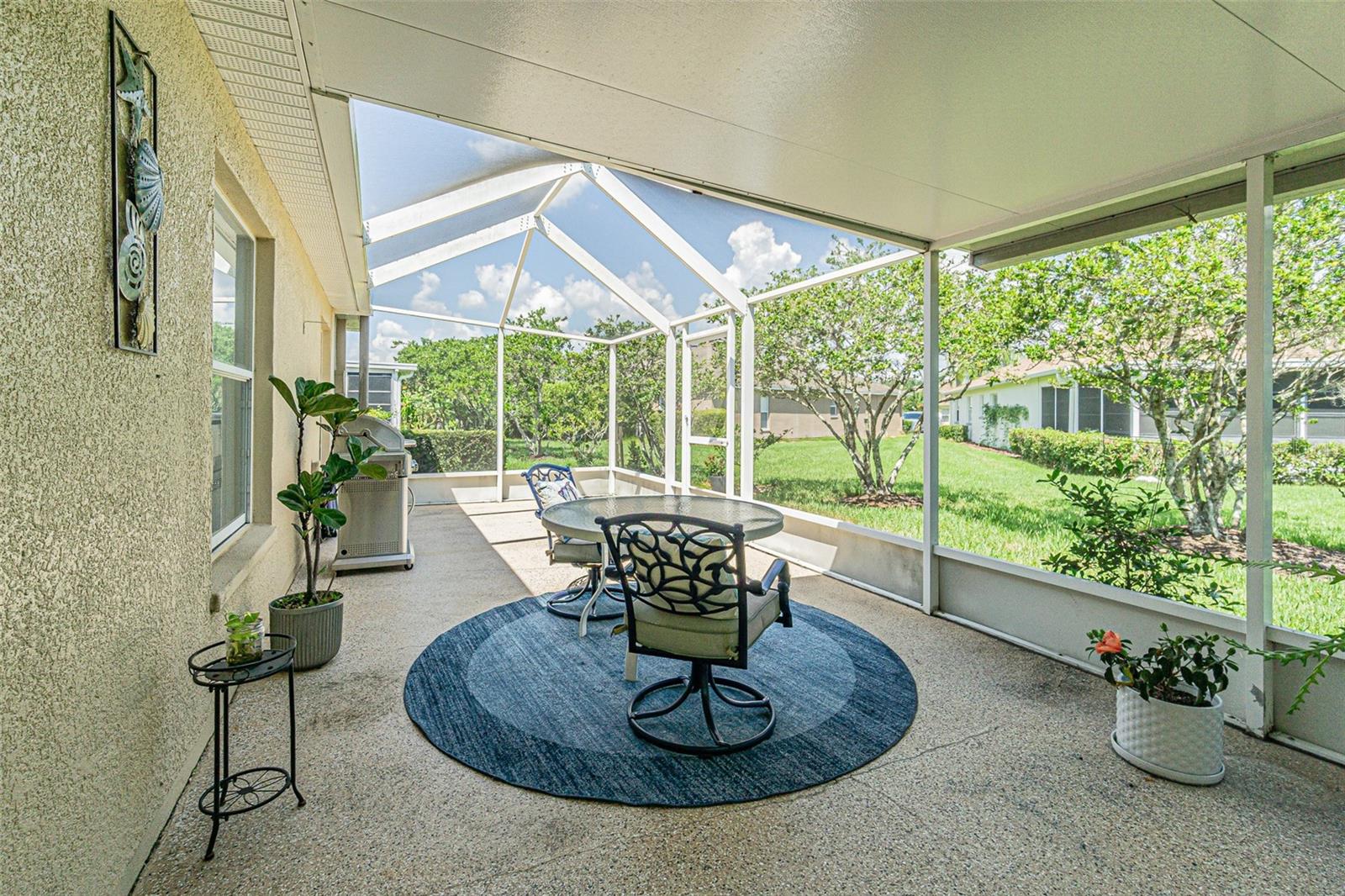 Expansive covered lanai PLUS birdcage!