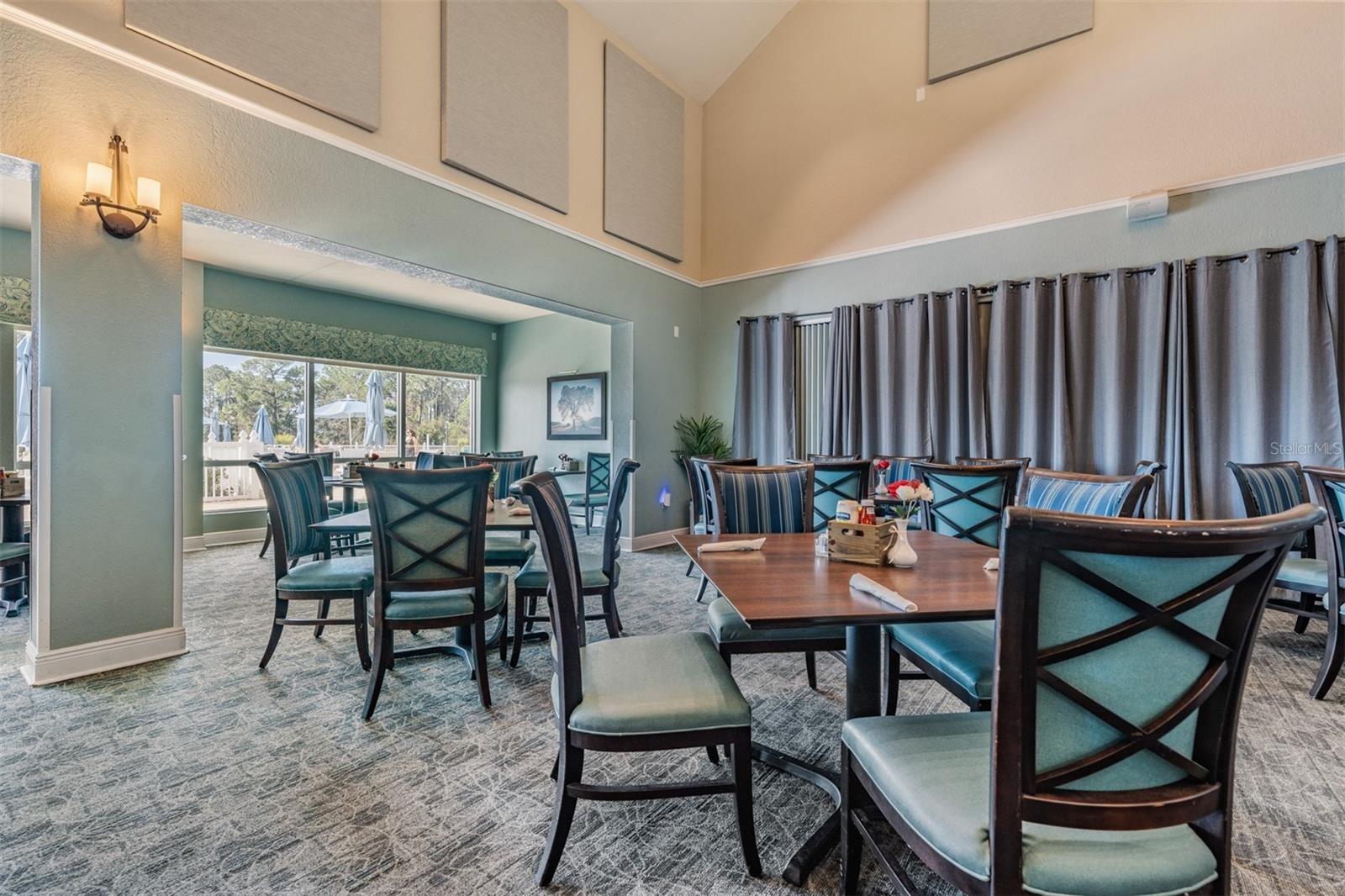 Dining room in full service restaurant